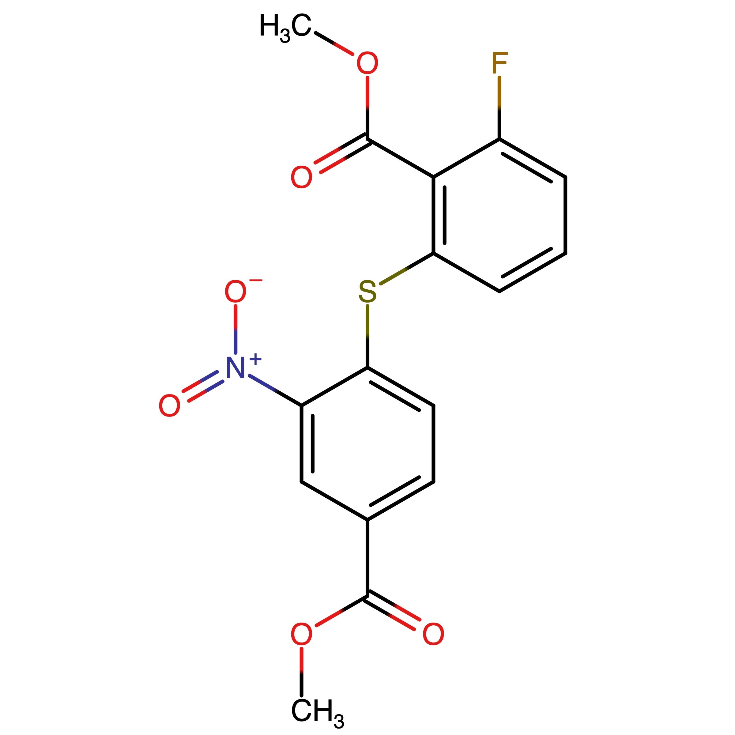 CAS RN 1809143-29-0 | Methyl 2-fluoro-6-((4-(methoxycarbonyl)-2-nitrophenyl)thio)benzoate