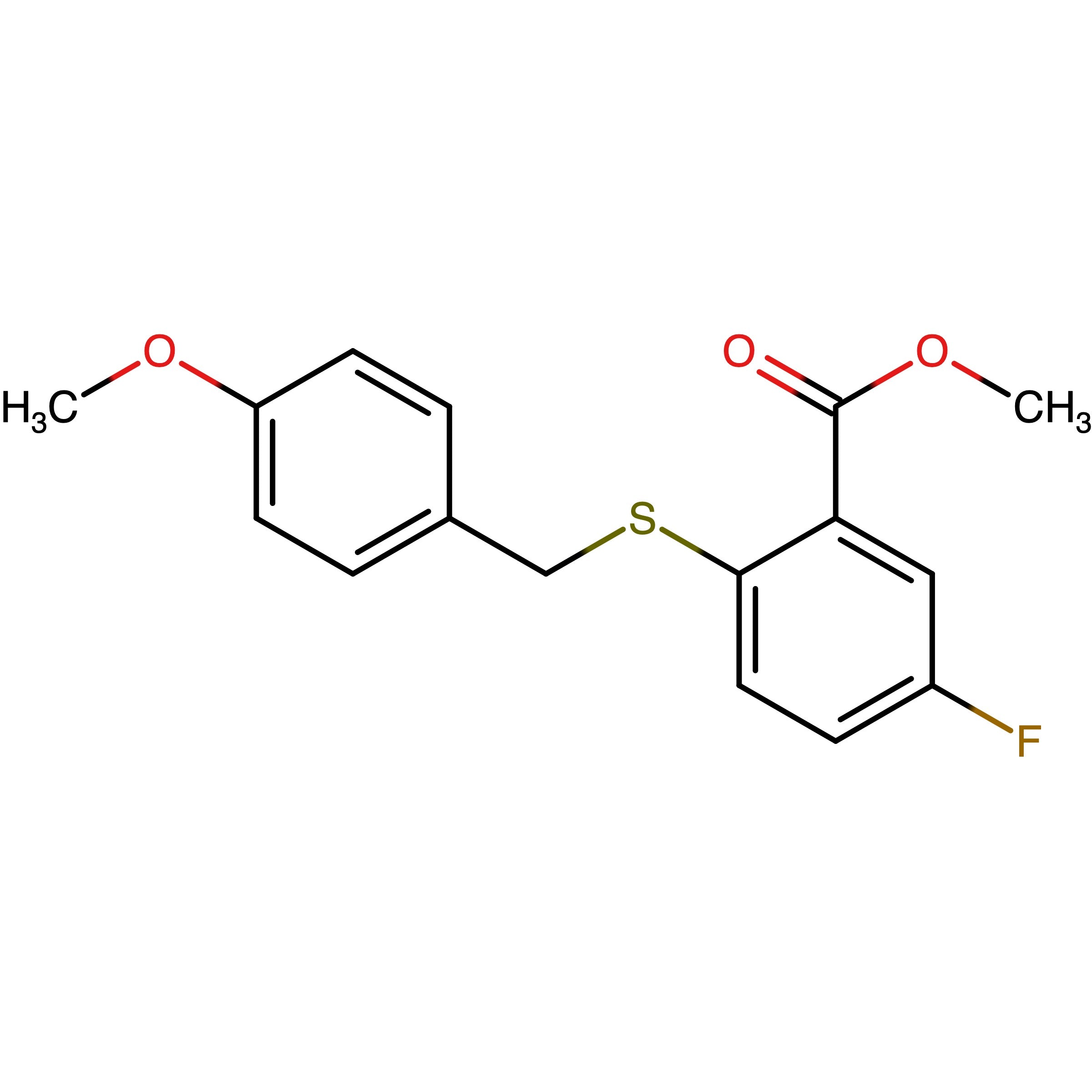 CAS RN 1809143-33-6 | Methyl 5-fluoro-2-((4-methoxybenzyl)thio)benzoate