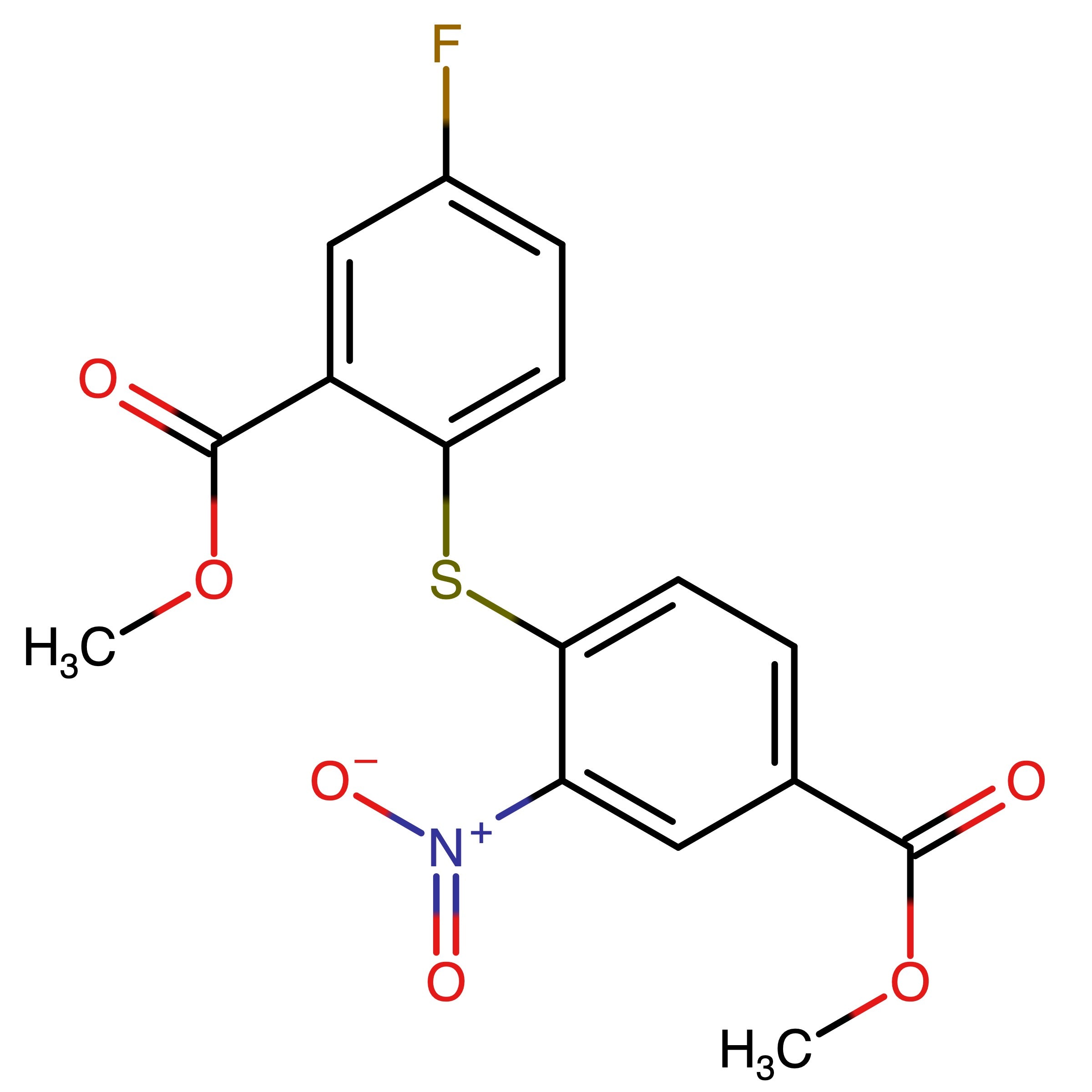CAS RN 1809143-34-7 | Methyl 5-fluoro-2-((4-(methoxycarbonyl)-2-nitrophenyl)thio)benzoate