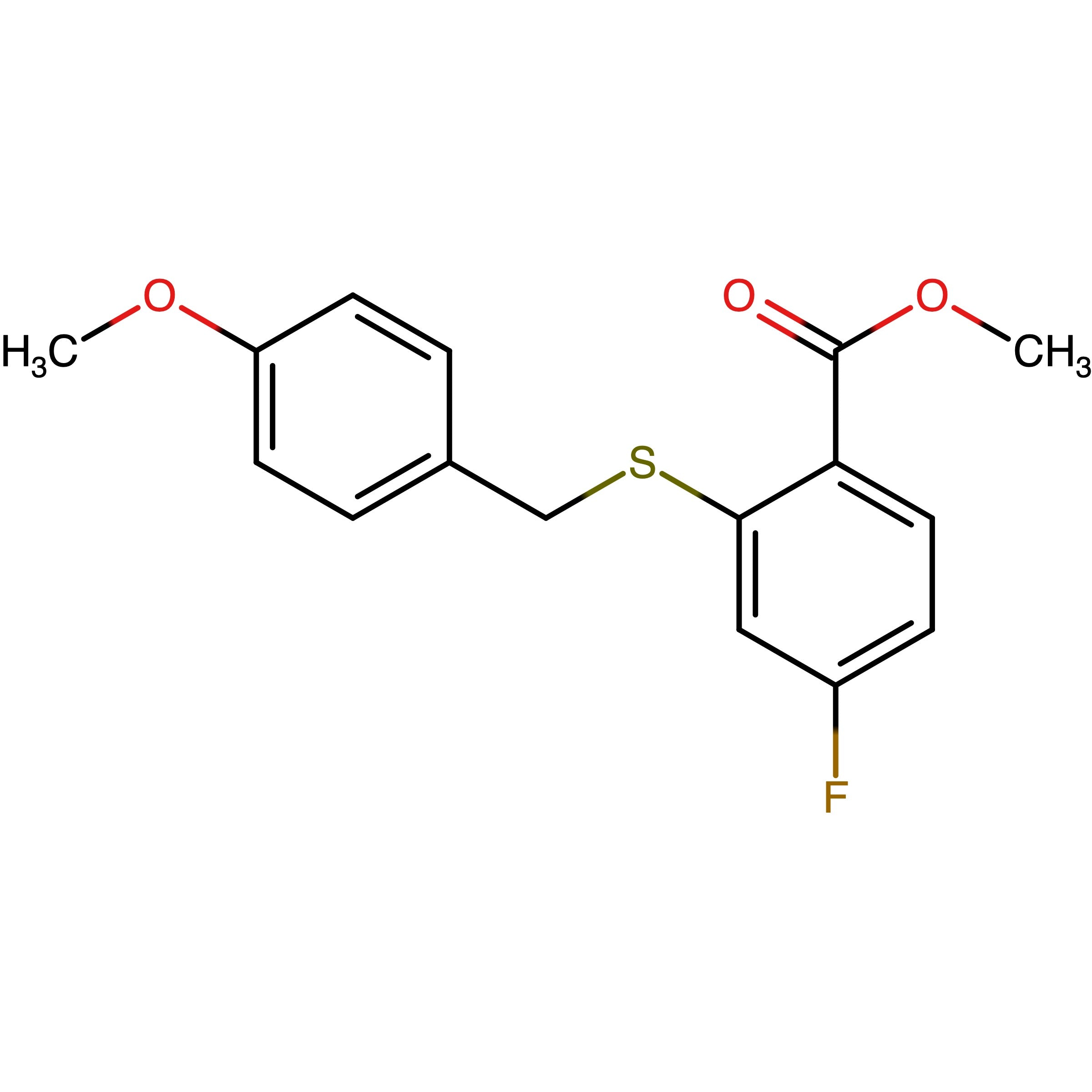 CAS RN 1809143-36-9 | Methyl 4-fluoro-2-((4-methoxybenzyl)thio)benzoate