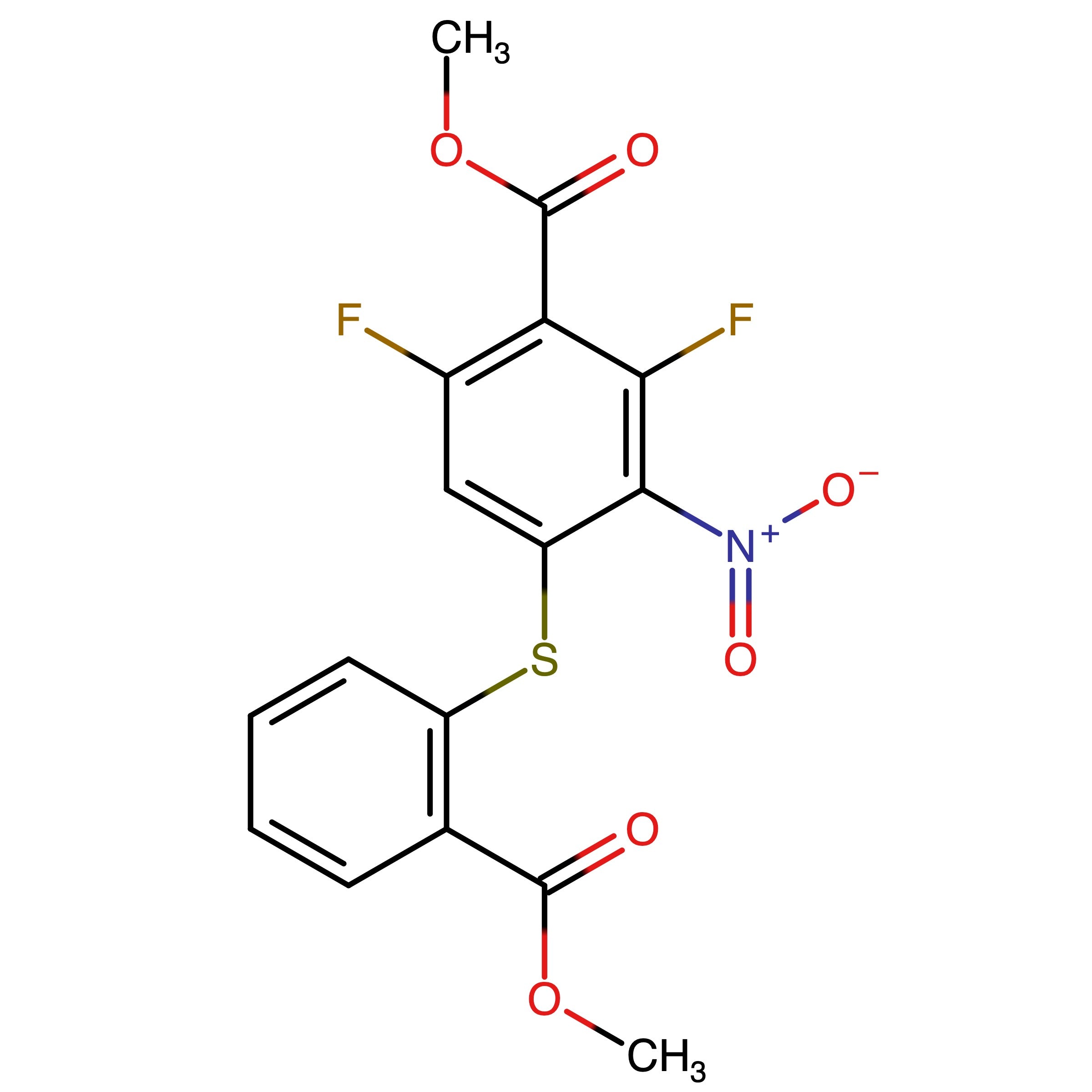 CAS RN 1809143-48-3 | Methyl 2,6-difluoro-4-((2-(methoxycarbonyl)phenyl)thio)-3-nitrobenzoate