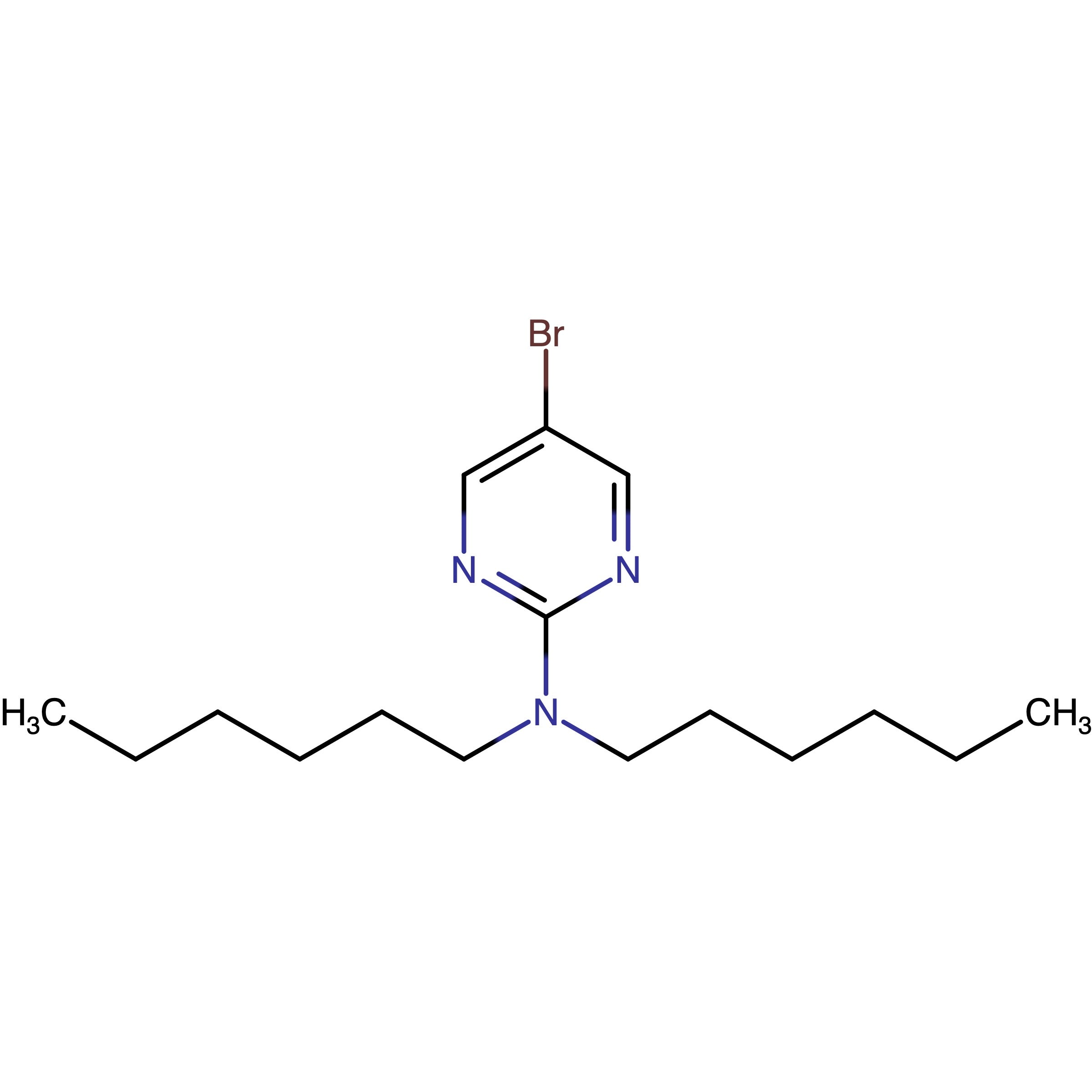 CAS RN 1648590-57-1 | 5-Bromo-N,N-dihexylpyrimidin-2-amine