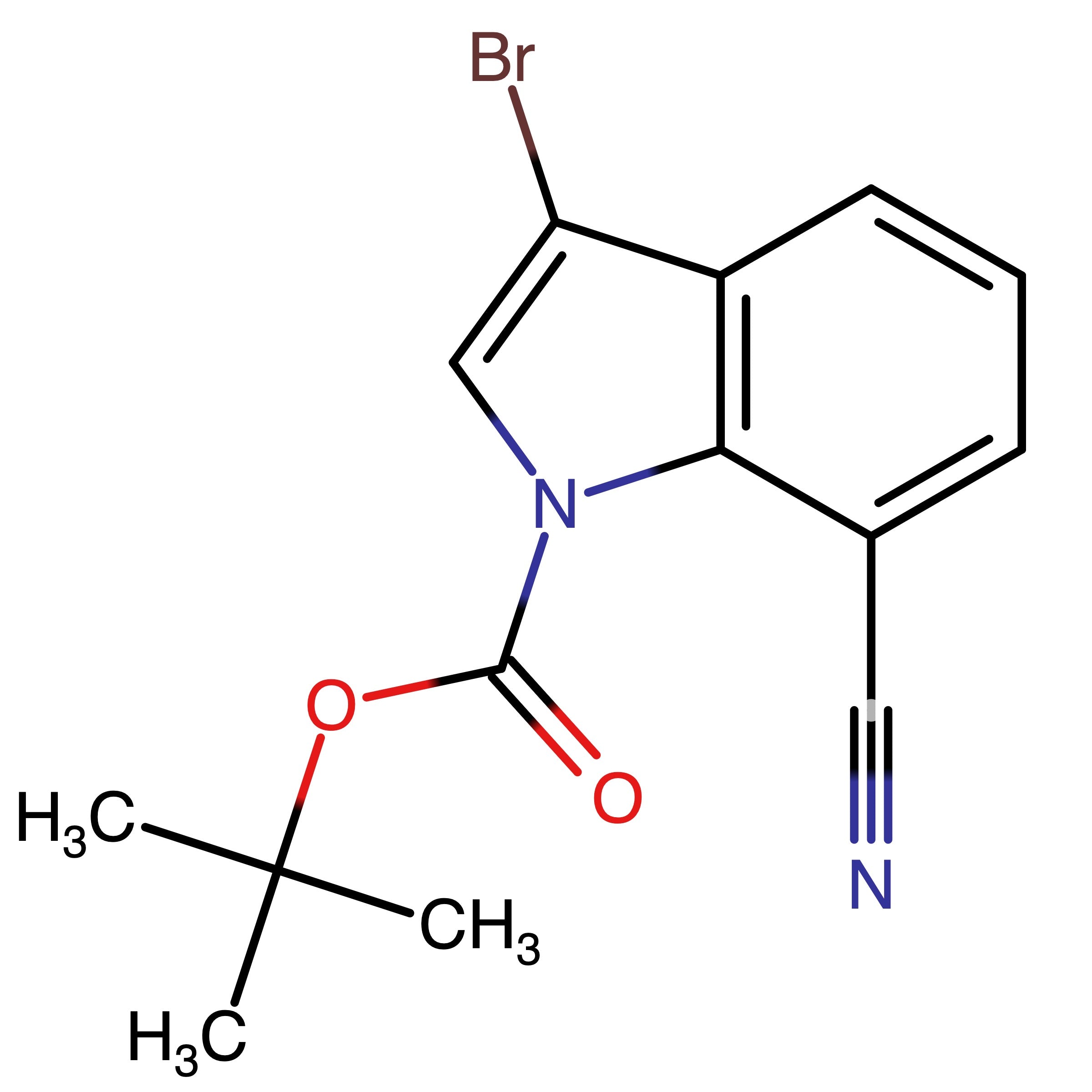 CAS RN 2103352-19-6 | tert-Butyl 3-bromo-7-carbonitril-1H-indole-1-carboxylate