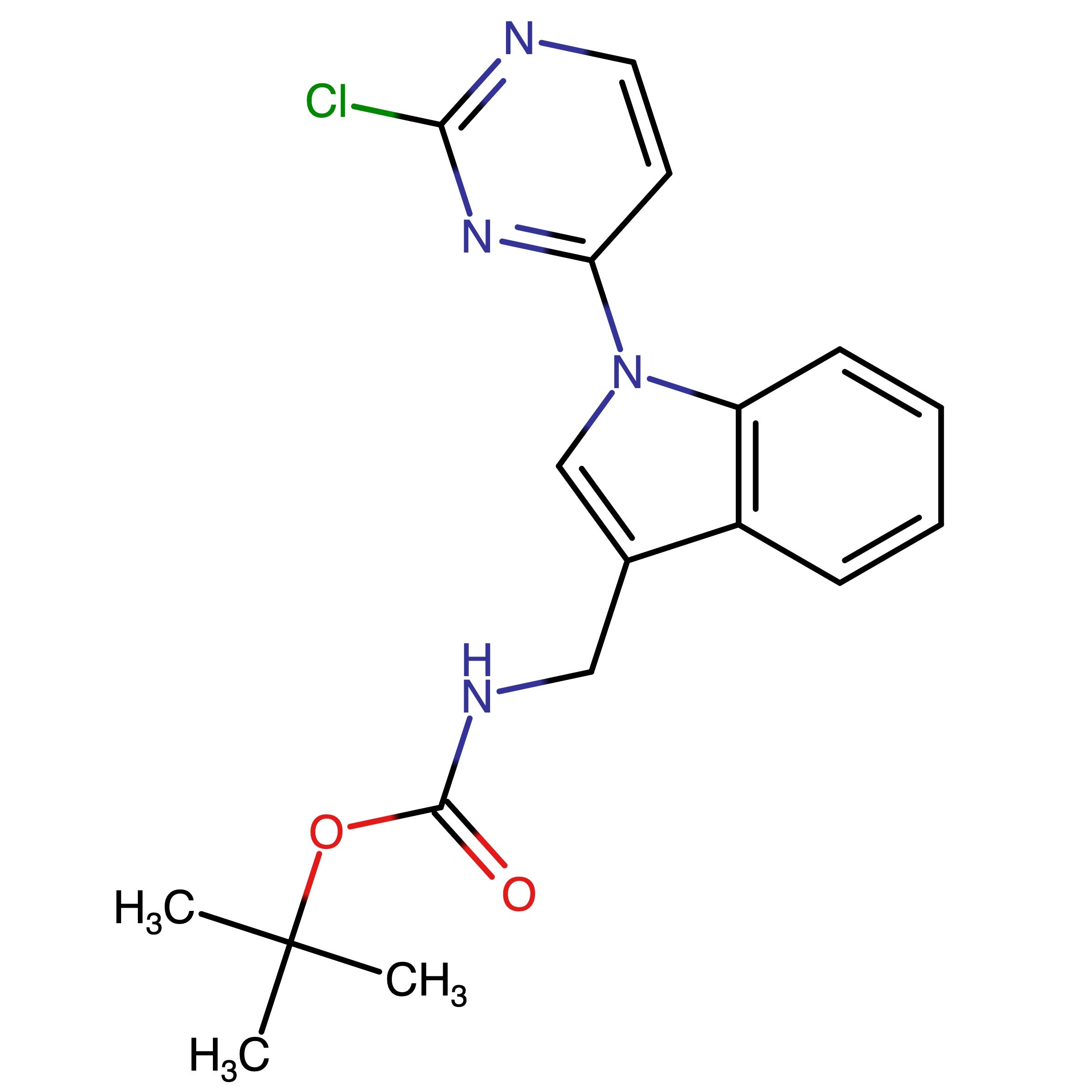 CAS RN 2103352-29-8 | tert-Butyl ((1-(2-chloropyrimidin-4-yl)-1H-indol-3-yl)methyl)carbamate