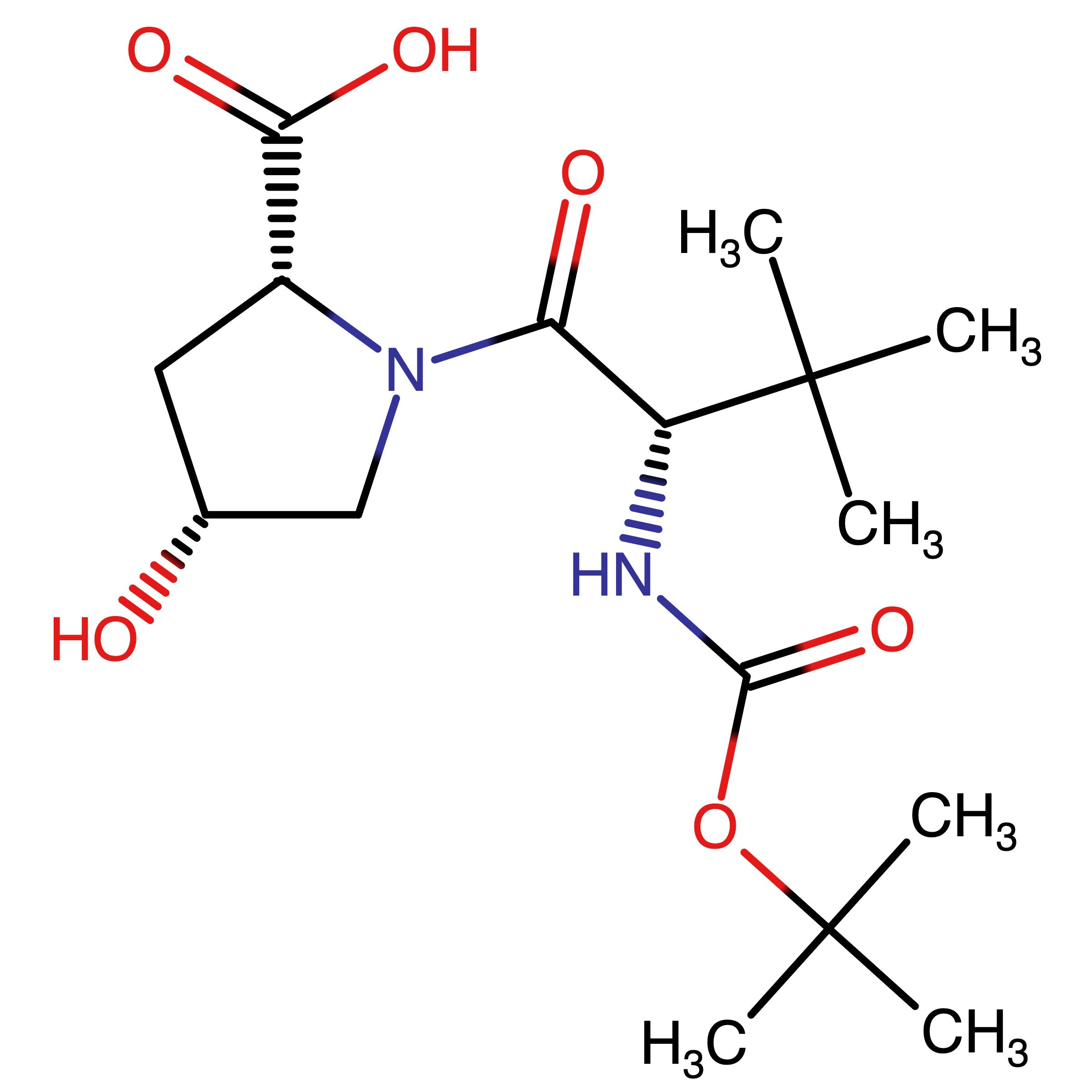 CAS RN 3037649-80-9 | (2R,4R)-1-((S)-2-((tert-Butoxycarbonyl)amino)-3,3-dimethylbutanoyl)-4-hydroxypyrrolidine-2-carboxylic acid