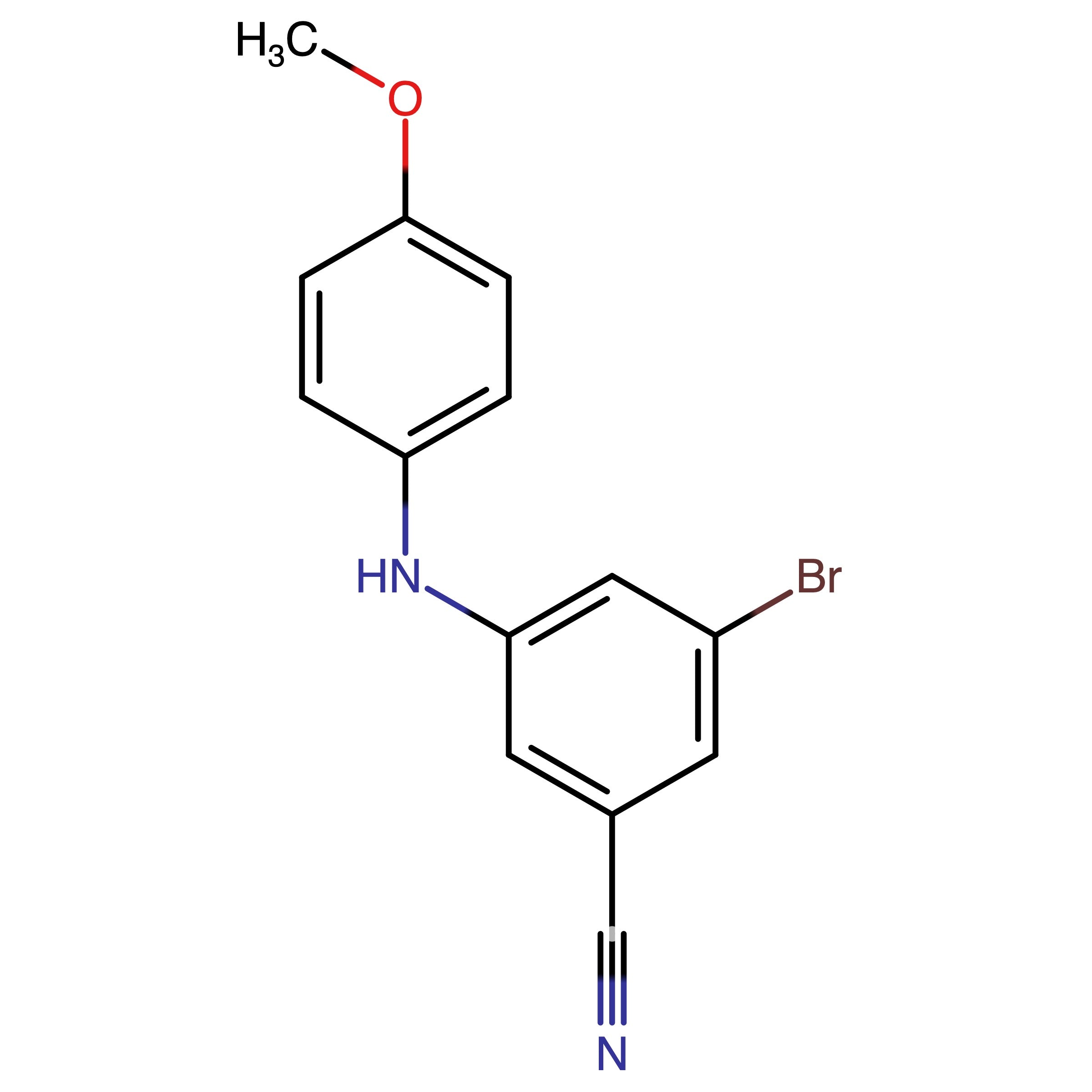 CAS RN 1971198-12-5 | 3-bromo-5-((4-methoxyphenyl)amino)benzonitrile