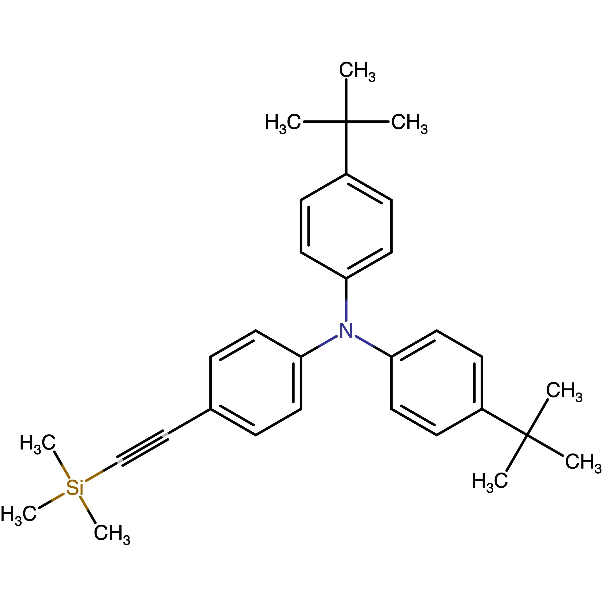 CAS RN 1310549-36-0 | 4-(tert-Butyl)-N-(4-(tert-butyl)phenyl)-N-(4-((trimethylsilyl)ethynyl)phenyl)aniline