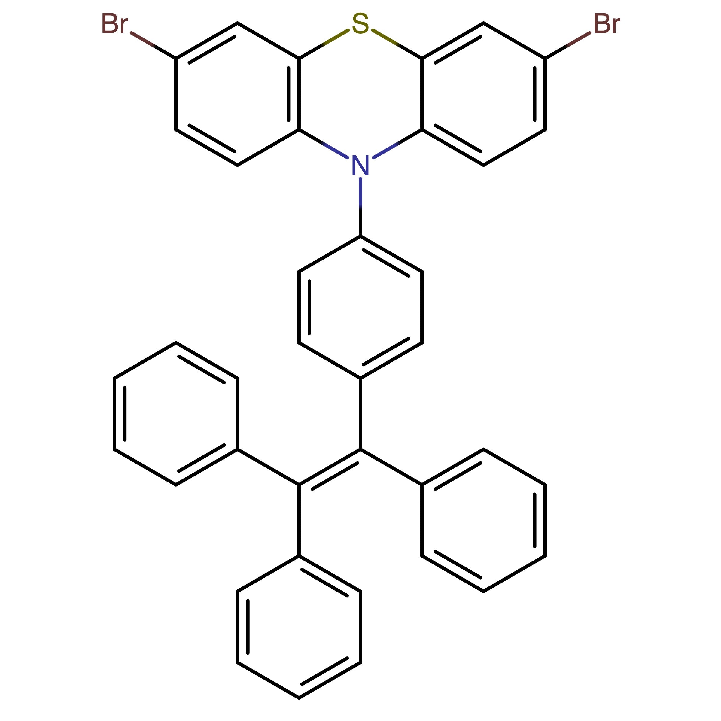 CAS RN 2247195-80-6 | 3,7-Dibromo-10-(4-(1,2,2-triphenylvinyl)phenyl)-10H-phenothiazine