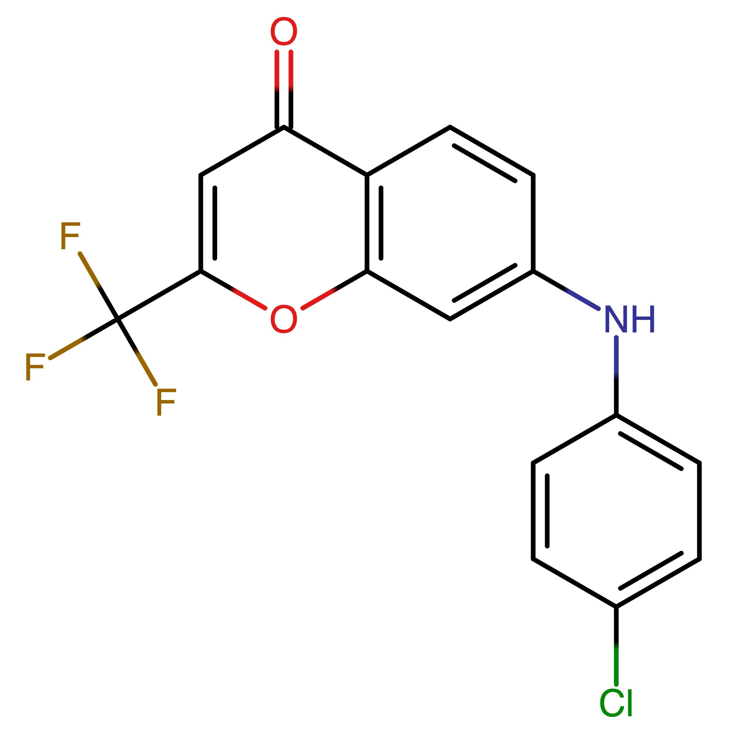 CAS RN 2254030-03-8 | 7-((4-Chlorophenyl)amino)-2-(trifluoromethyl)-4H-chromen-4-one