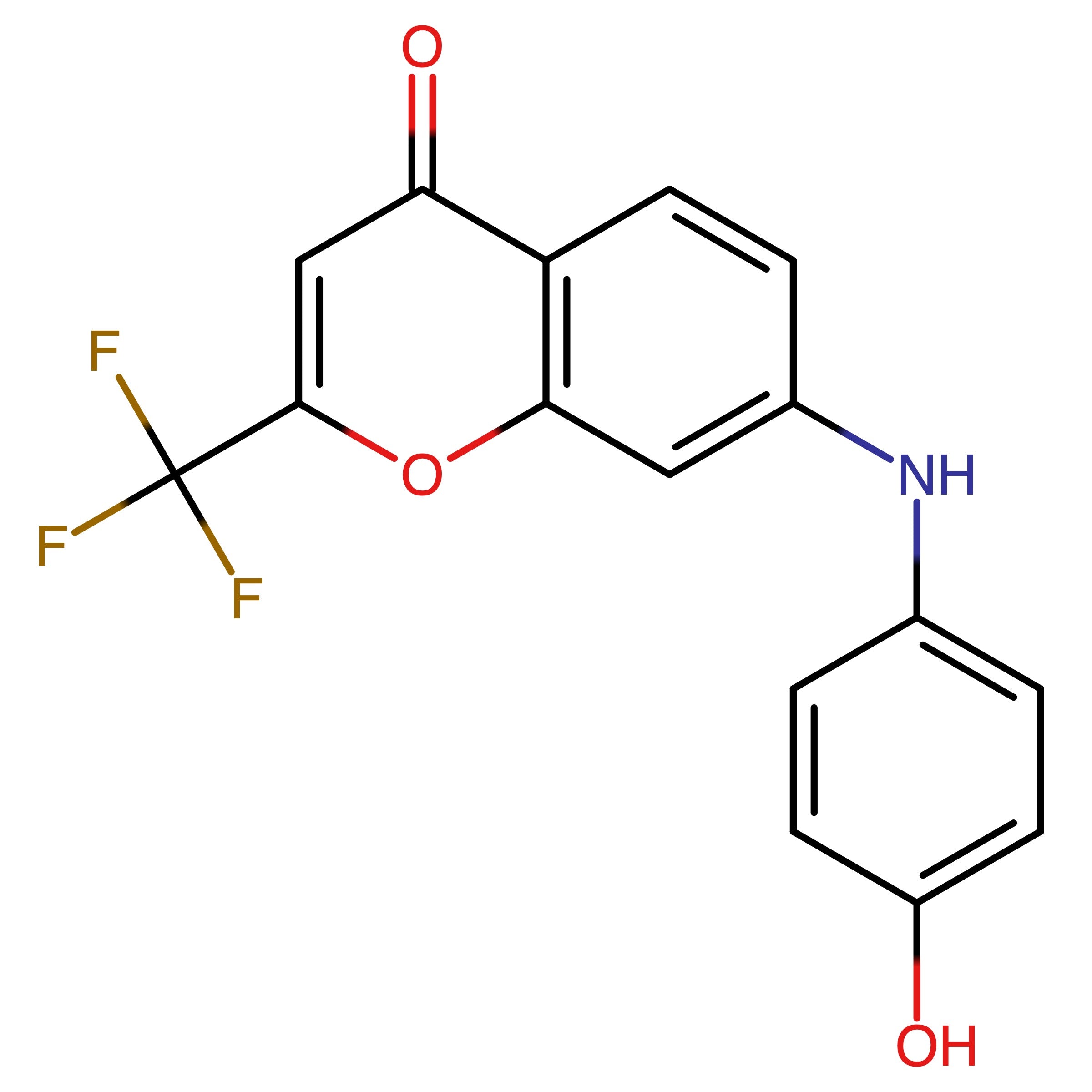 CAS RN 2254030-04-9 | 7-((4-Hydroxyphenyl)amino)-2-(trifluoromethyl)-4H-chromen-4-one
