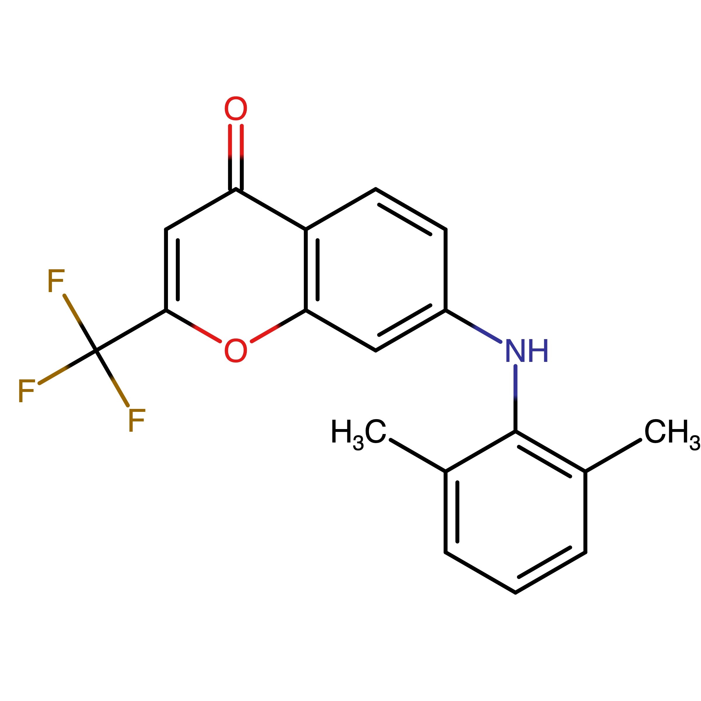 CAS RN 2254030-06-1 | 7-((2,6-Dimethylphenyl)amino)-2-(trifluoromethyl)-4H-chromen-4-one