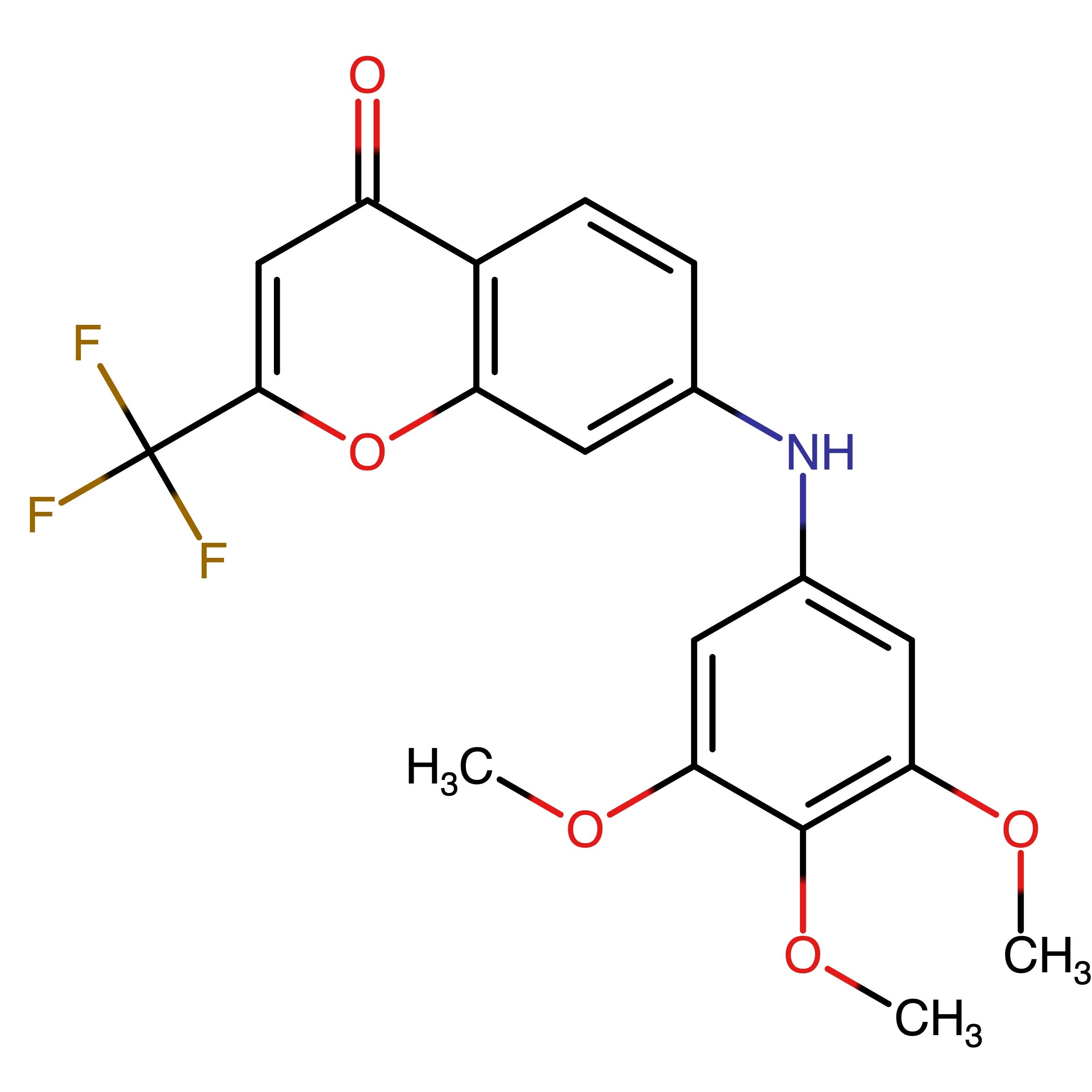 CAS RN 2254030-07-2 | 2-(Trifluoromethyl)-7-((3,4,5-trimethoxyphenyl)amino)-4H-chromen-4-one