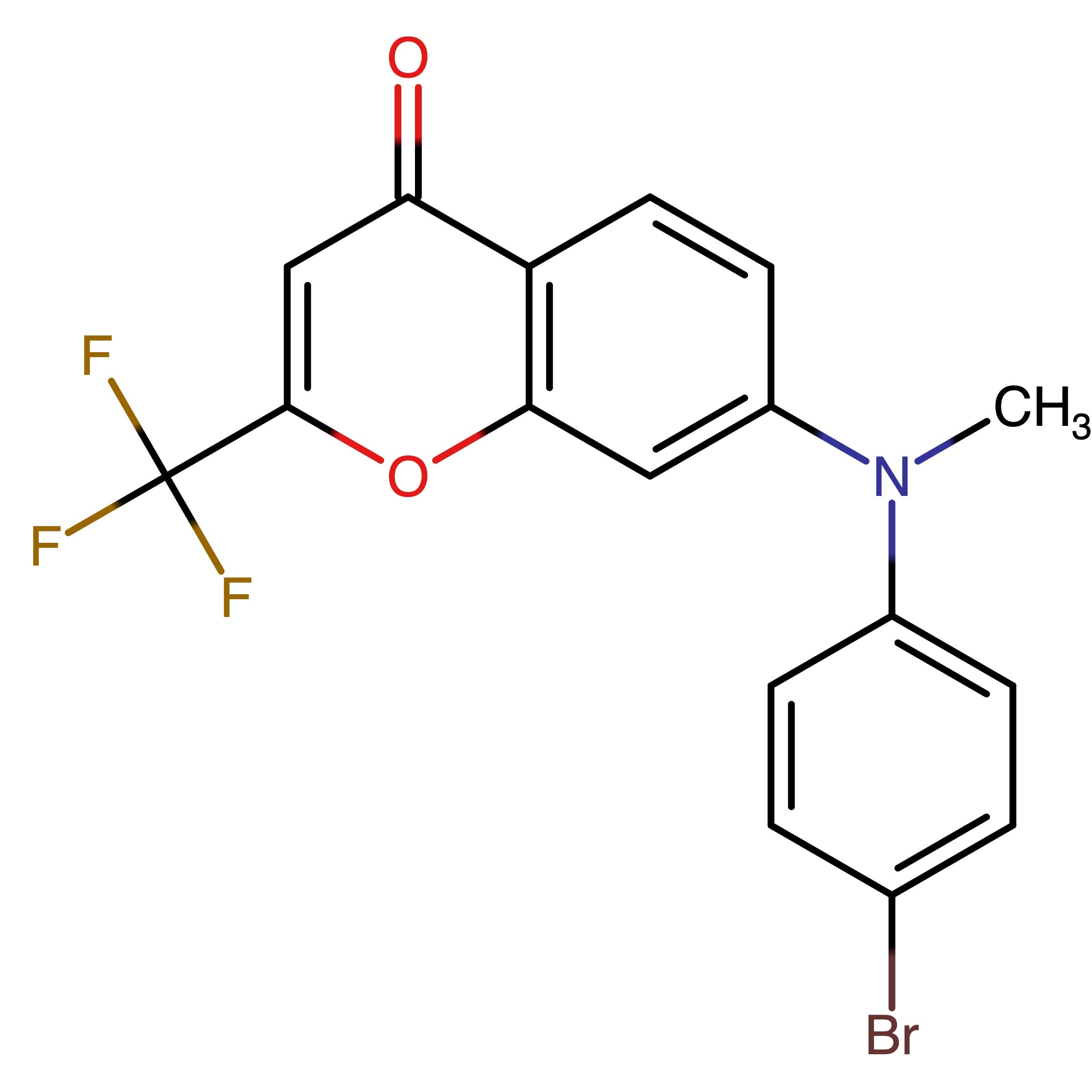 CAS RN 2254030-12-9 | 7-((4-Bromophenyl)(methyl)amino)-2-(trifluoromethyl)-4H-chromen-4-one
