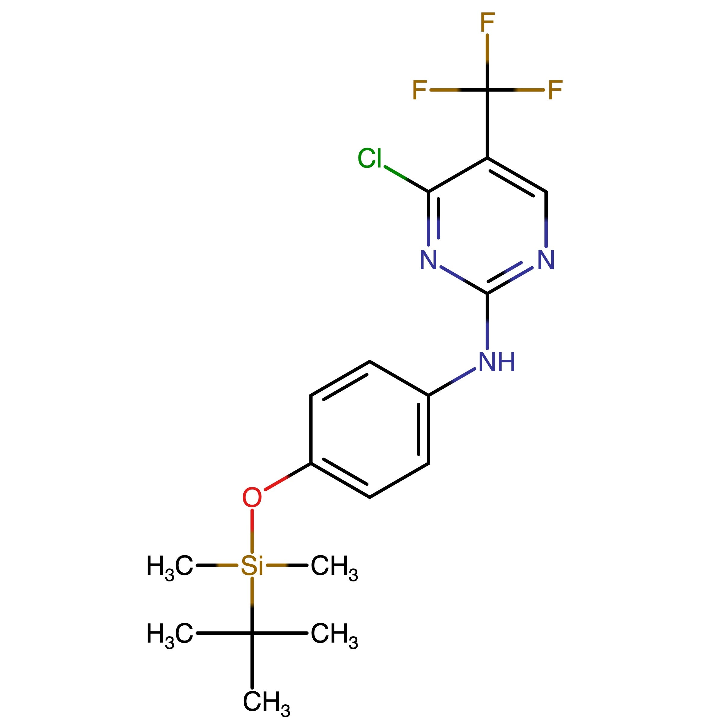 CAS RN 2296722-70-6 | N-(4-((tert-Butyldimethylsilyl)oxy)phenyl)-4-chloro-5-(trifluoromethyl)pyrimidin-2-amine