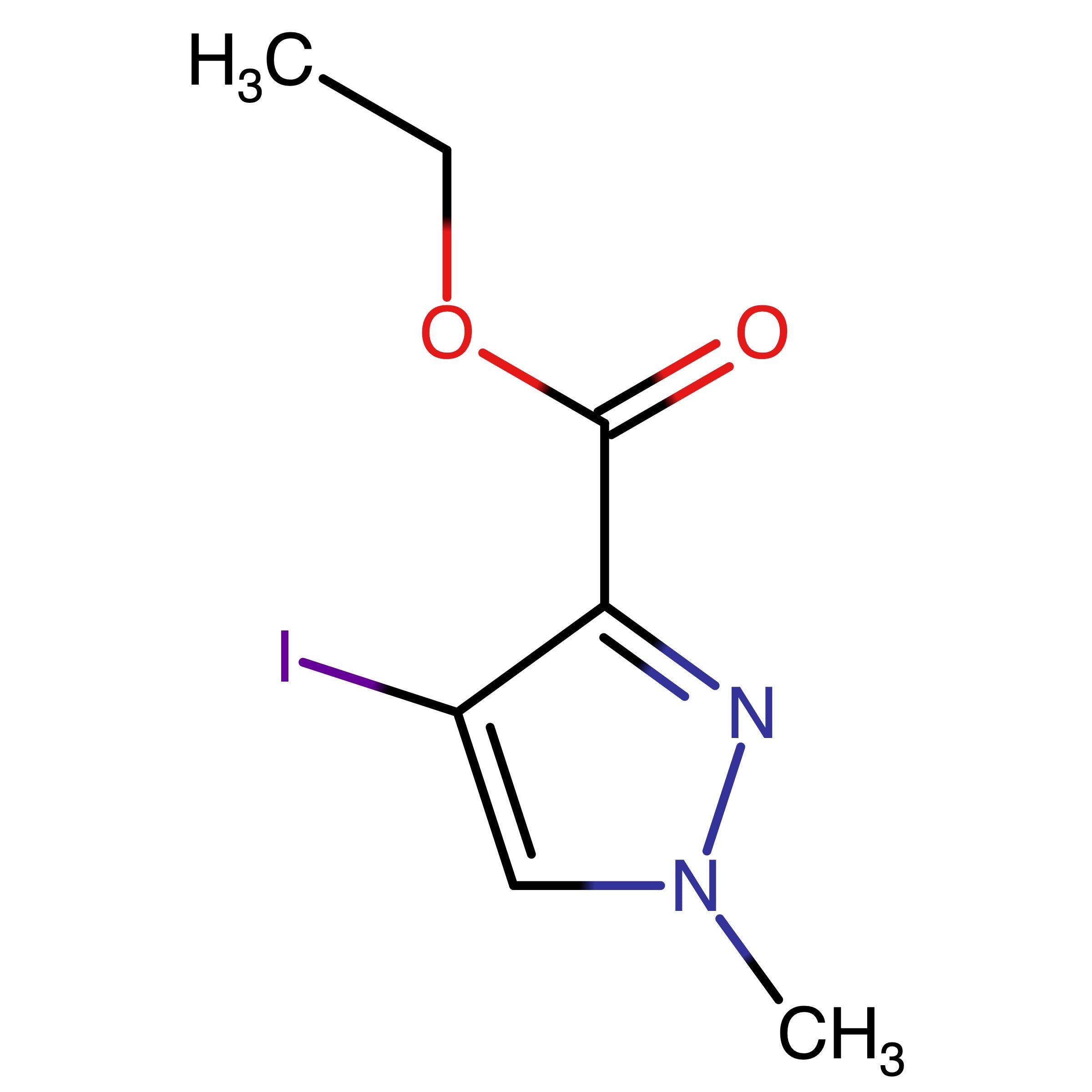 CAS RN 1354705-40-0 | Ethyl 4-iodo-1-methyl-1H-pyrazole-3-carboxylate | MFCD00466327