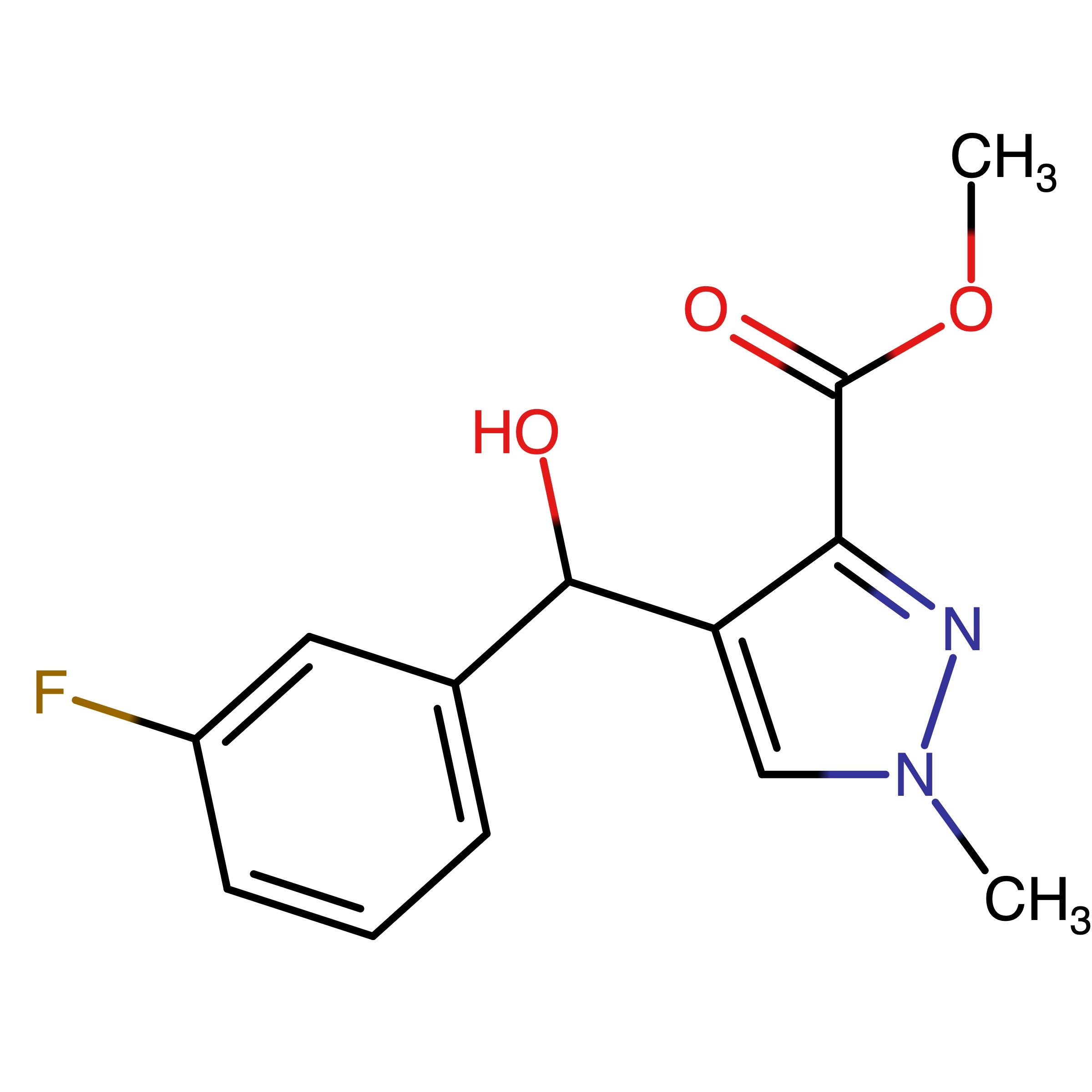 CAS RN 2810096-28-5 | Methyl 4-((3-fluorophenyl)(hydroxy)methyl)-1-methyl-1H-pyrazole-3-carboxylate