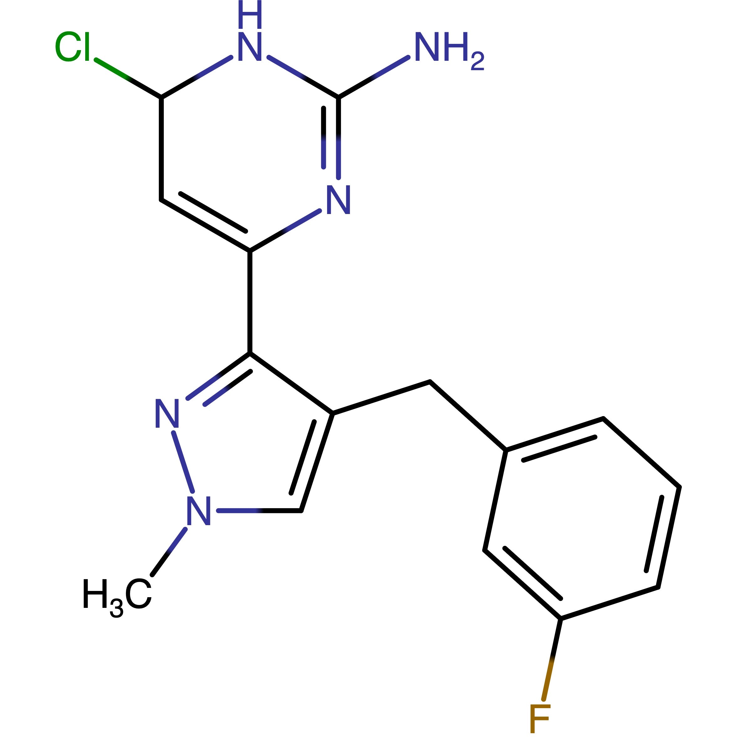 CAS RN 2810096-05-8 | 6-Chloro-4-(4-(3-fluorobenzyl)-1-methyl-1H-pyrazol-3-yl)-1,6-dihydropyrimidin-2-amine