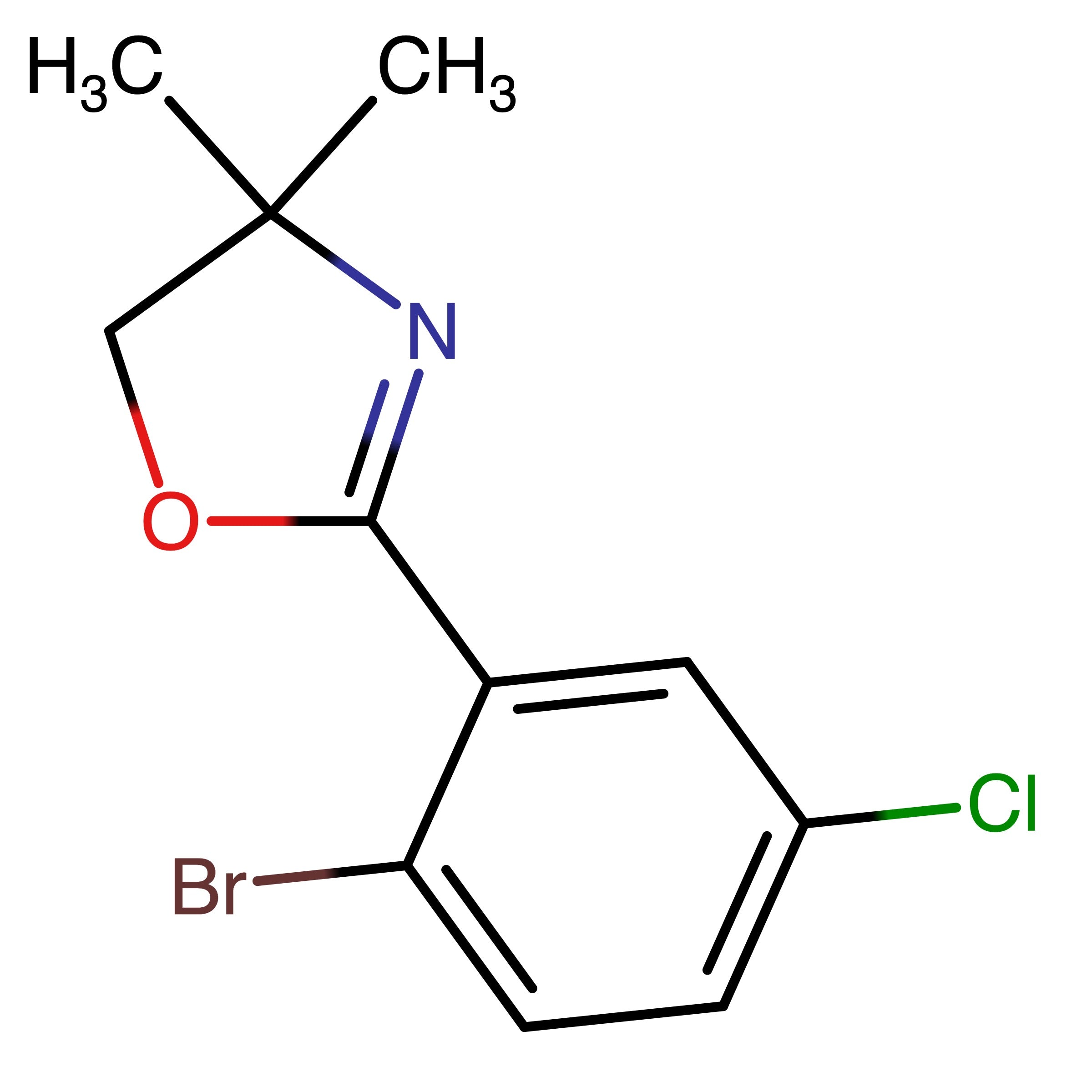 CAS 849106-18-9 | 2-(2-Bromo-5-chlorophenyl)-4,4-dimethyl-4,5-dihydrooxazole | MFCD14706166