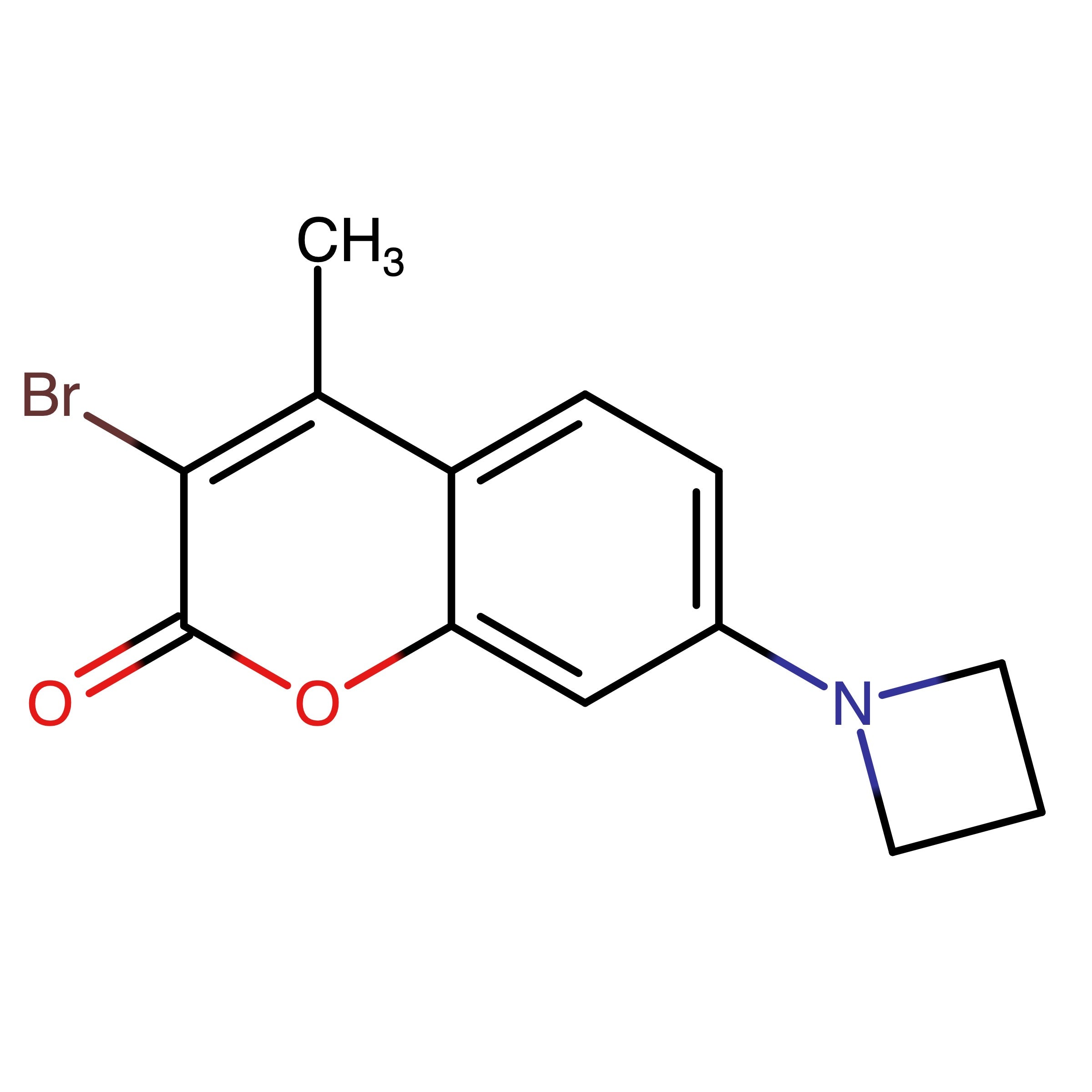 CAS RN 2594424-71-0 | 7-(Azetidin-1-yl)-3-bromo-4-methyl-2H-chromen-2-one