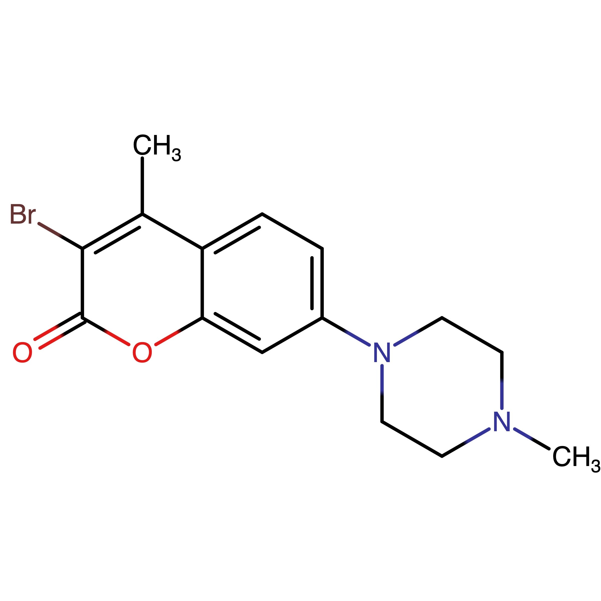 CAS RN 2594424-73-2 | 3-Bromo-4-methyl-7-(4-methylpiperazin-1-yl)-2H-chromen-2-one