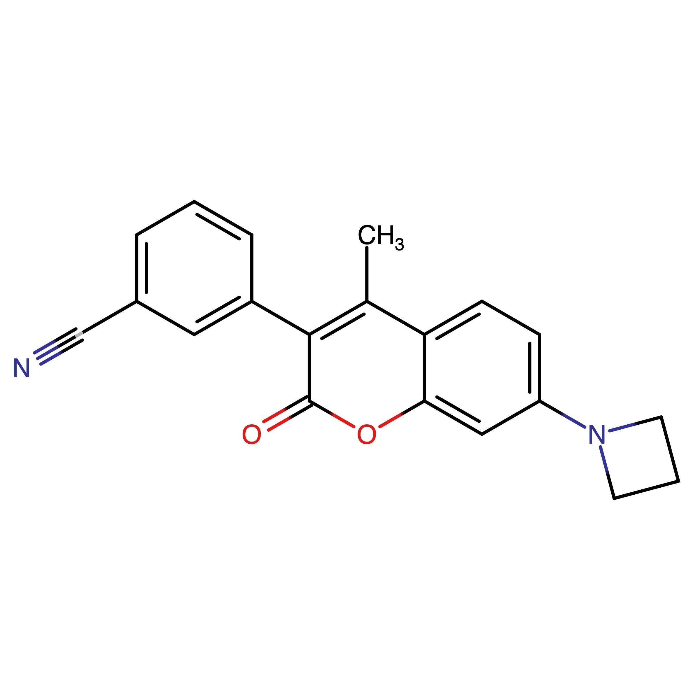 CAS RN 2594424-75-4 | 3-(7-(Azetidin-1-yl)-4-methyl-2-oxo-2H-chromen-3-yl)benzonitrile