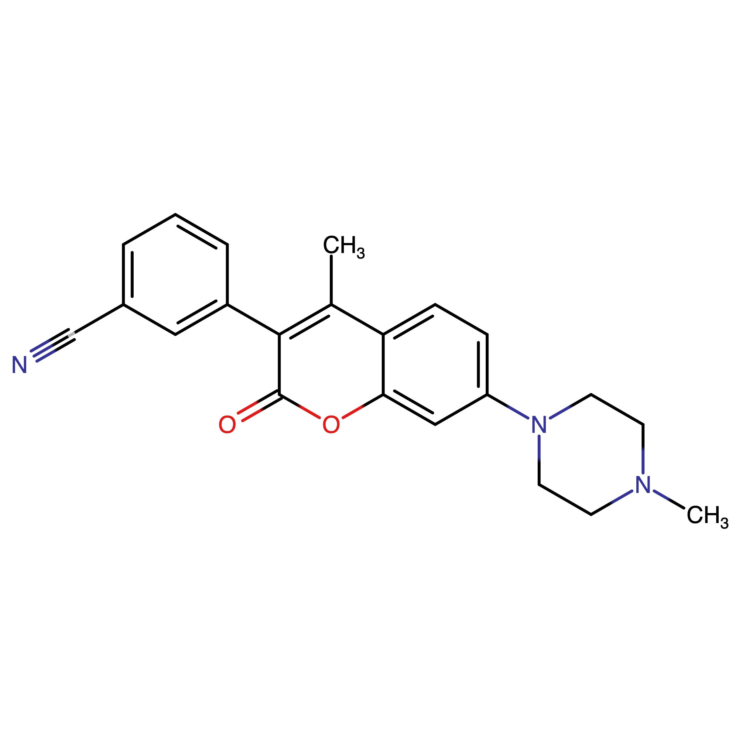 CAS RN 2594424-79-8 | 3-(4-Methyl-7-(4-methylpiperazin-1-yl)-2-oxo-2H-chromen-3-yl)benzonitrile