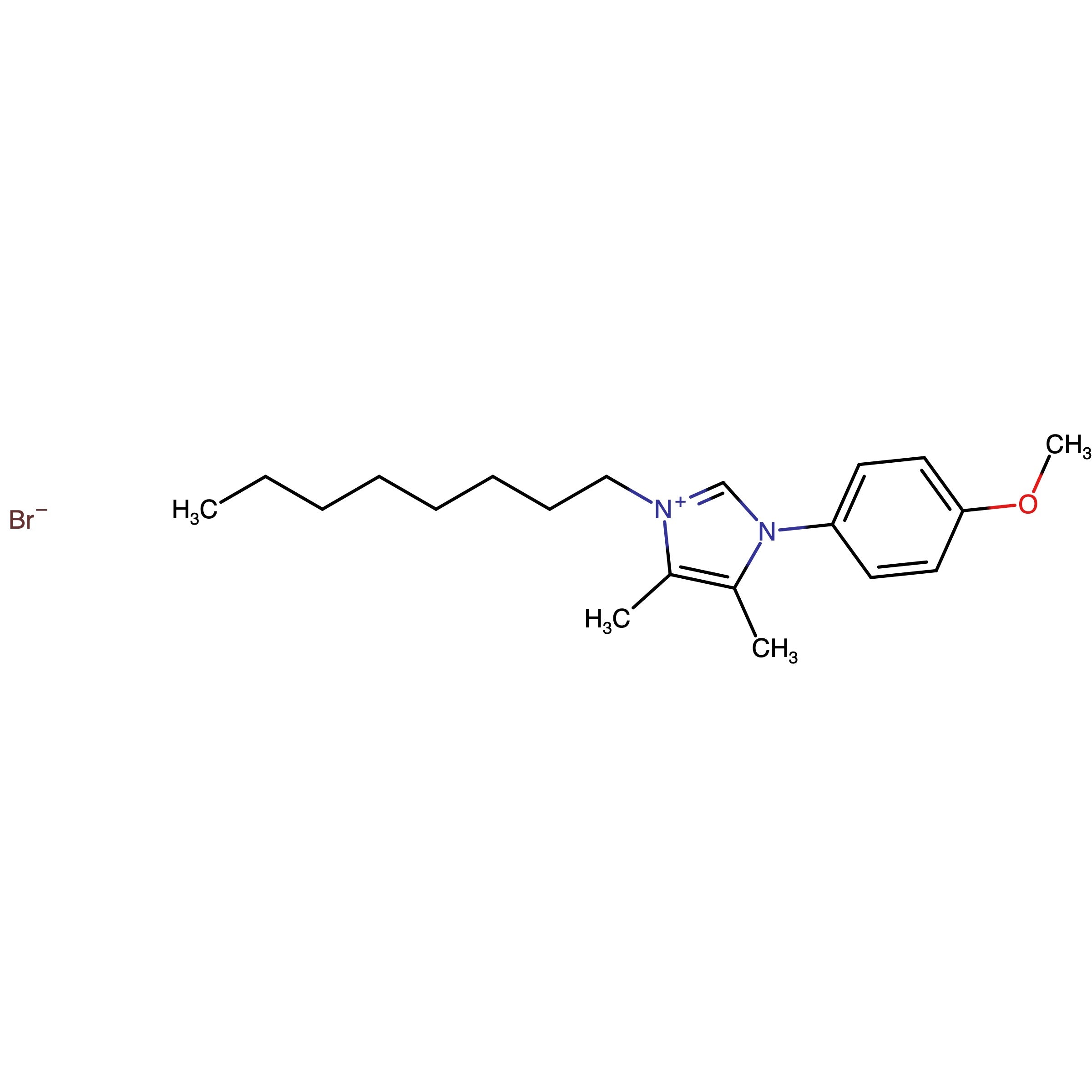 CAS RN 3049365-10-5 | 1-(4-Methoxyphenyl)-4,5-dimethyl-3-octyl-1H-imidazol-3-ium bromide