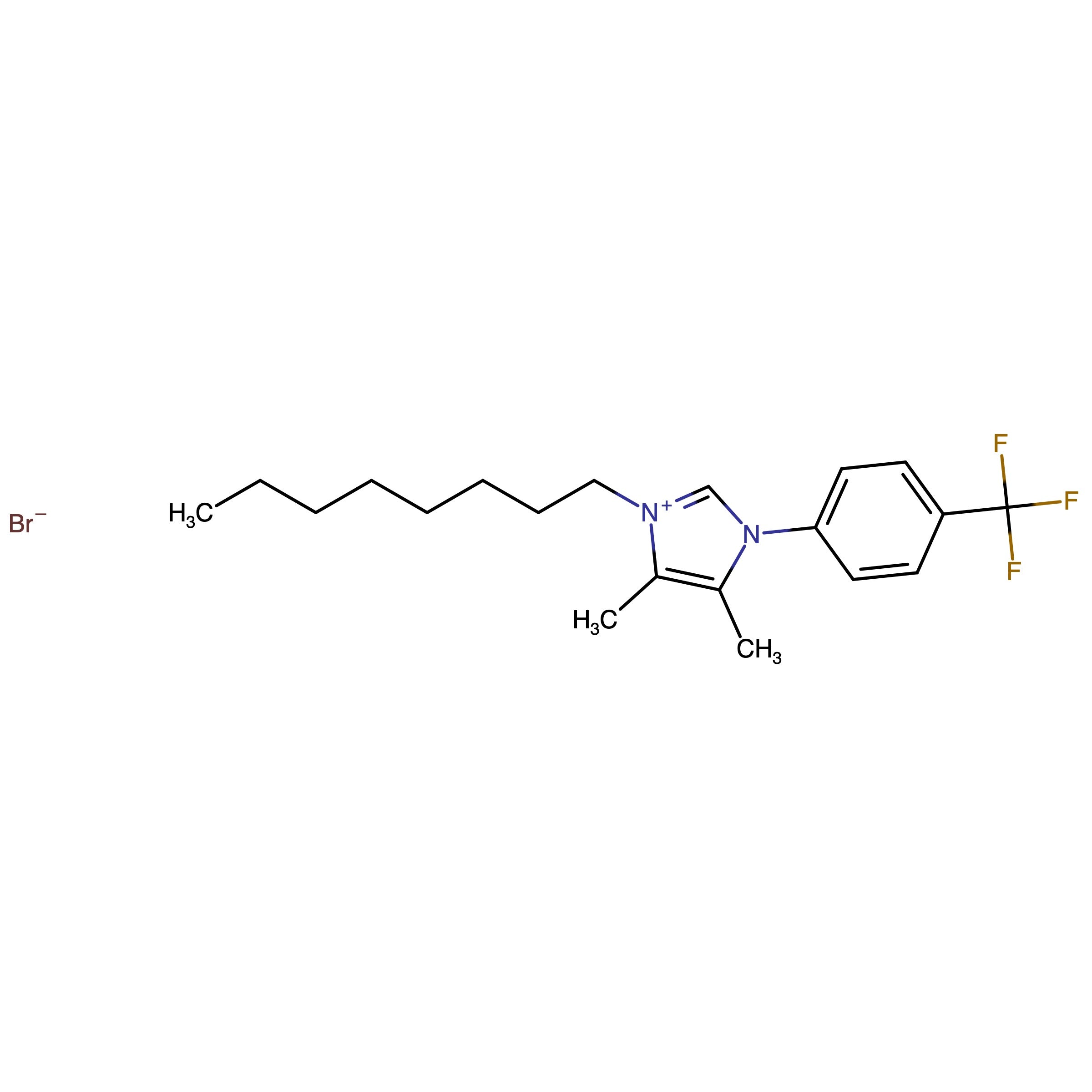 CAS RN 3049365-22-9 | 4,5-Dimethyl-3-octyl-1-(4-(trifluoromethyl)phenyl)-1H-imidazol-3-ium bromide
