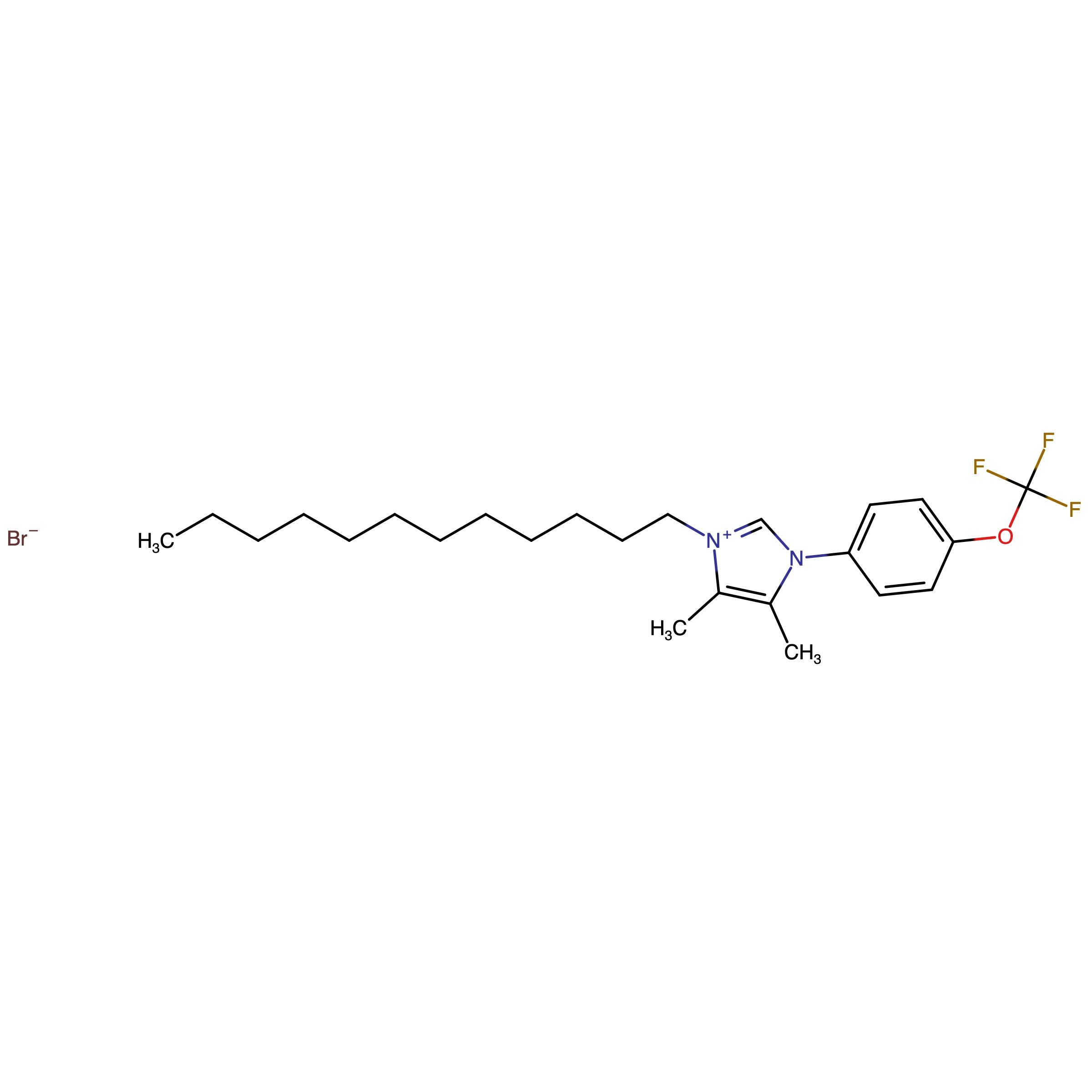 CAS RN 3049365-30-9 | 3-Dodecyl-4,5-dimethyl-1-(4-(trifluoromethoxy)phenyl)-1H-imidazol-3-ium bromide