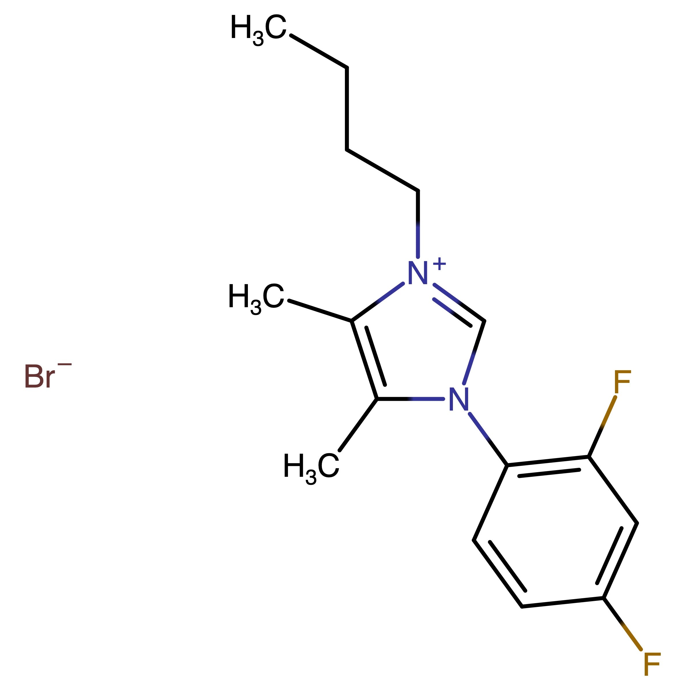 CAS RN 3049365-44-5 | 3-Butyl-1-(2,4-difluorophenyl)-4,5-dimethyl-1H-imidazol-3-ium bromide