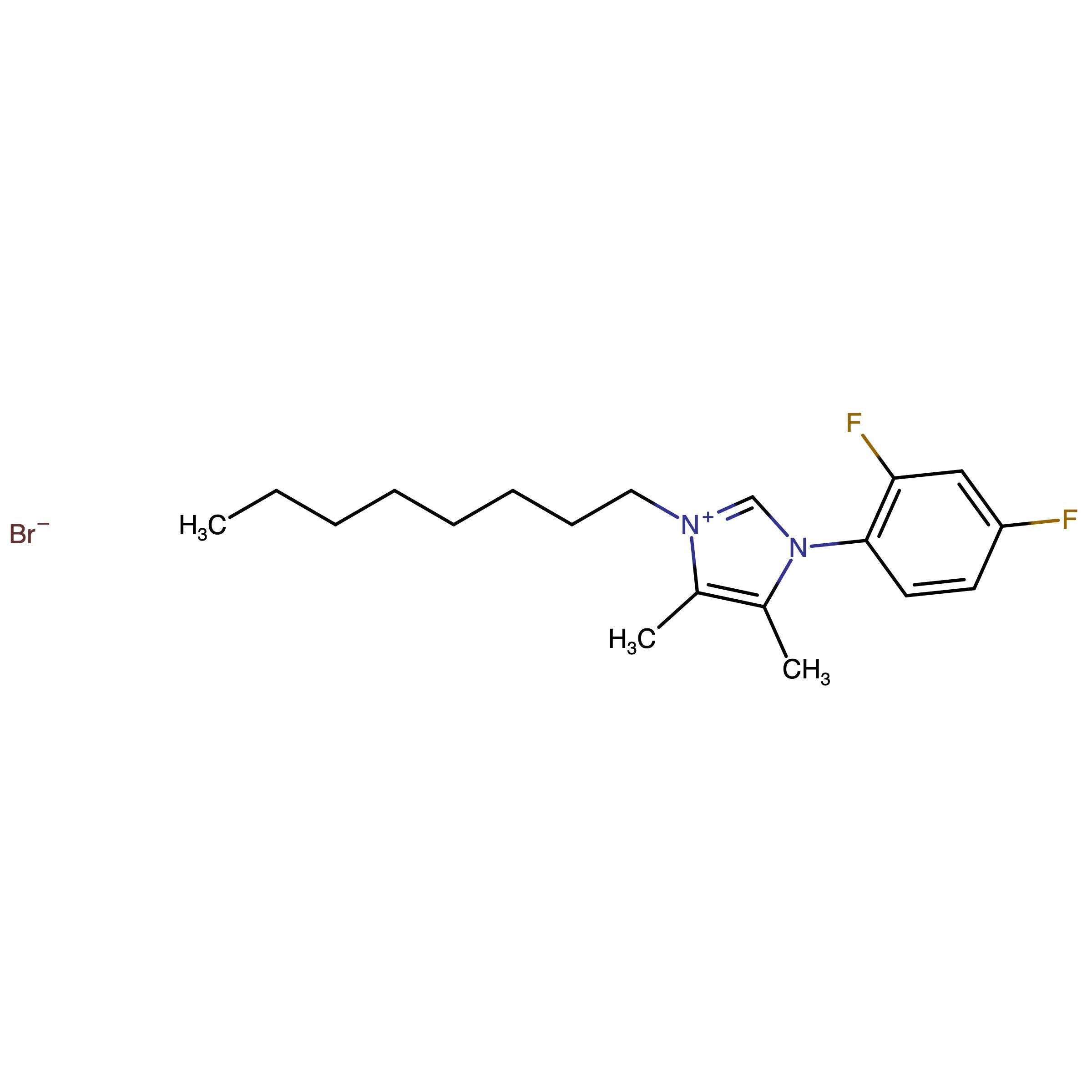 CAS RN 3049365-46-7 | 1-(2,4-Difluorophenyl)-4,5-dimethyl-3-octyl-1H-imidazol-3-ium bromide