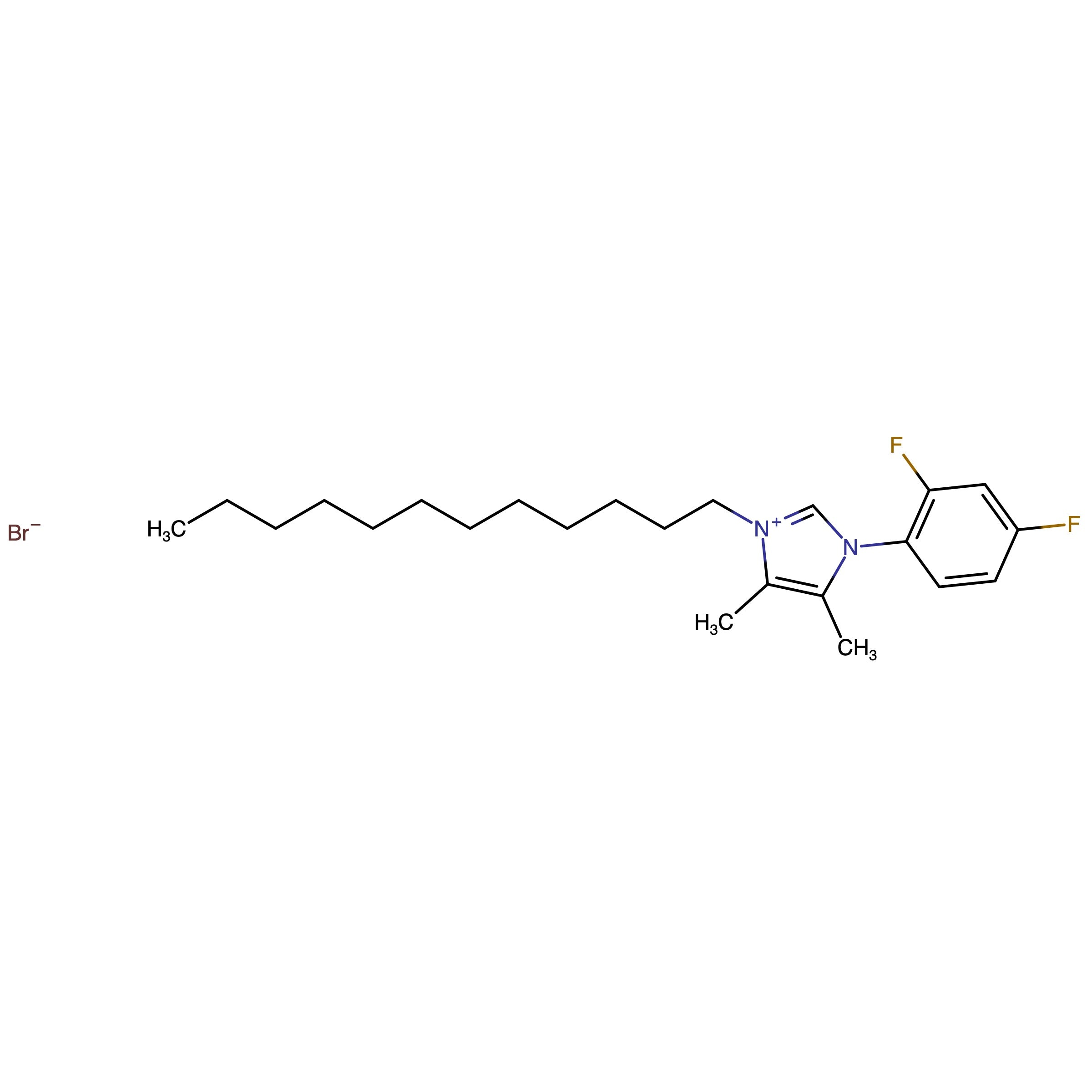 CAS RN 3049365-48-9 | 1-(2,4-Difluorophenyl)-3-dodecyl-4,5-dimethyl-1H-imidazol-3-ium bromide