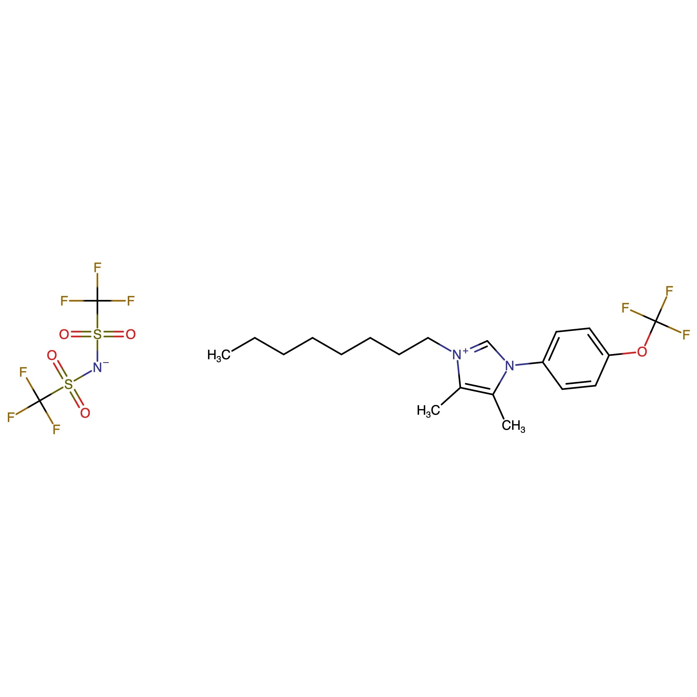 CAS RN 3049365-65-0 | 4,5-Dimethyl-3-octyl-1-(4-(trifluoromethoxy)phenyl)-1H-imidazol-3-ium bis((trifluoromethyl)sulfonyl)amide