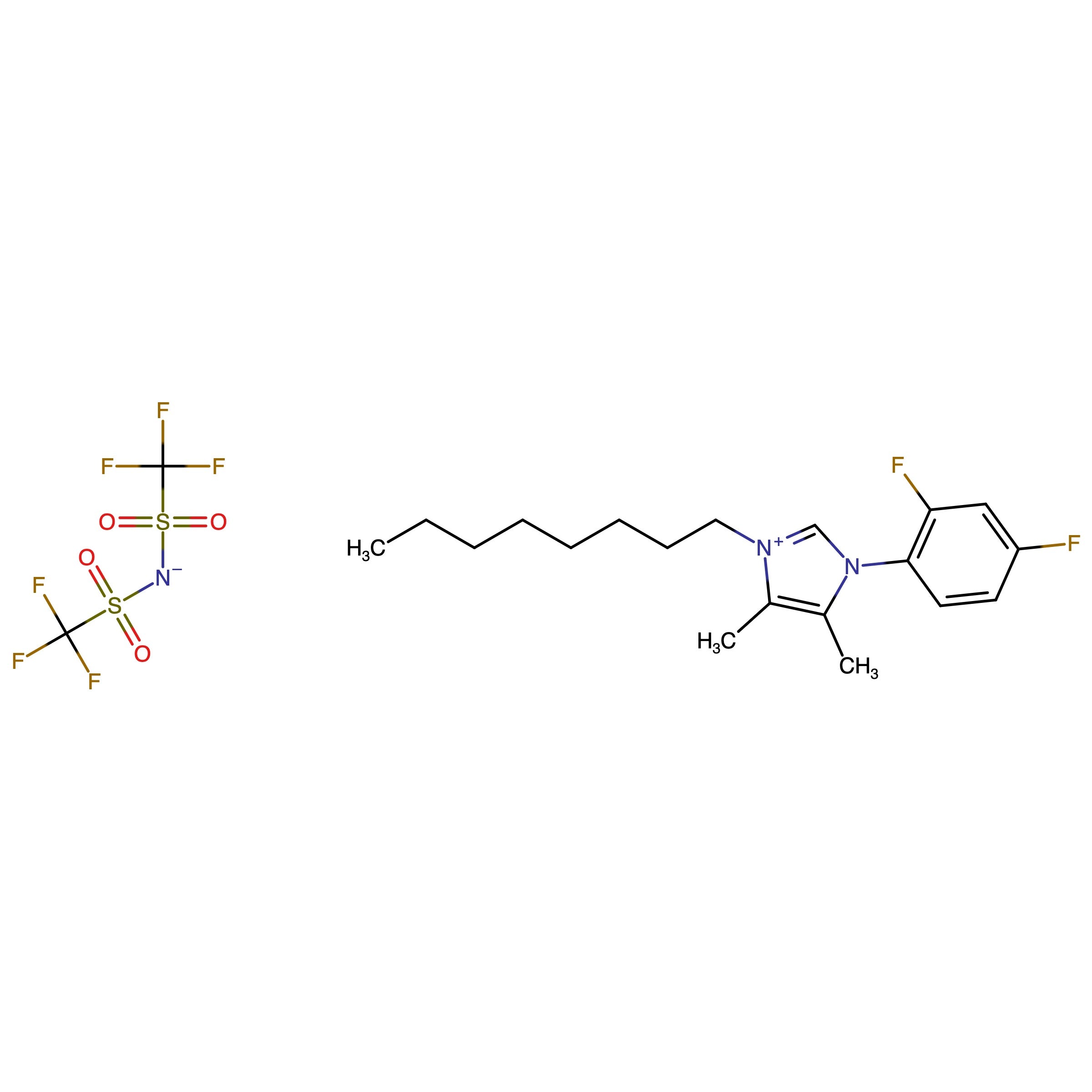 CAS RN 3049365-74-1 | 1-(2,4-Difluorophenyl)-4,5-dimethyl-3-octyl-1H-imidazol-3-ium bis((trifluoromethyl)sulfonyl)amide