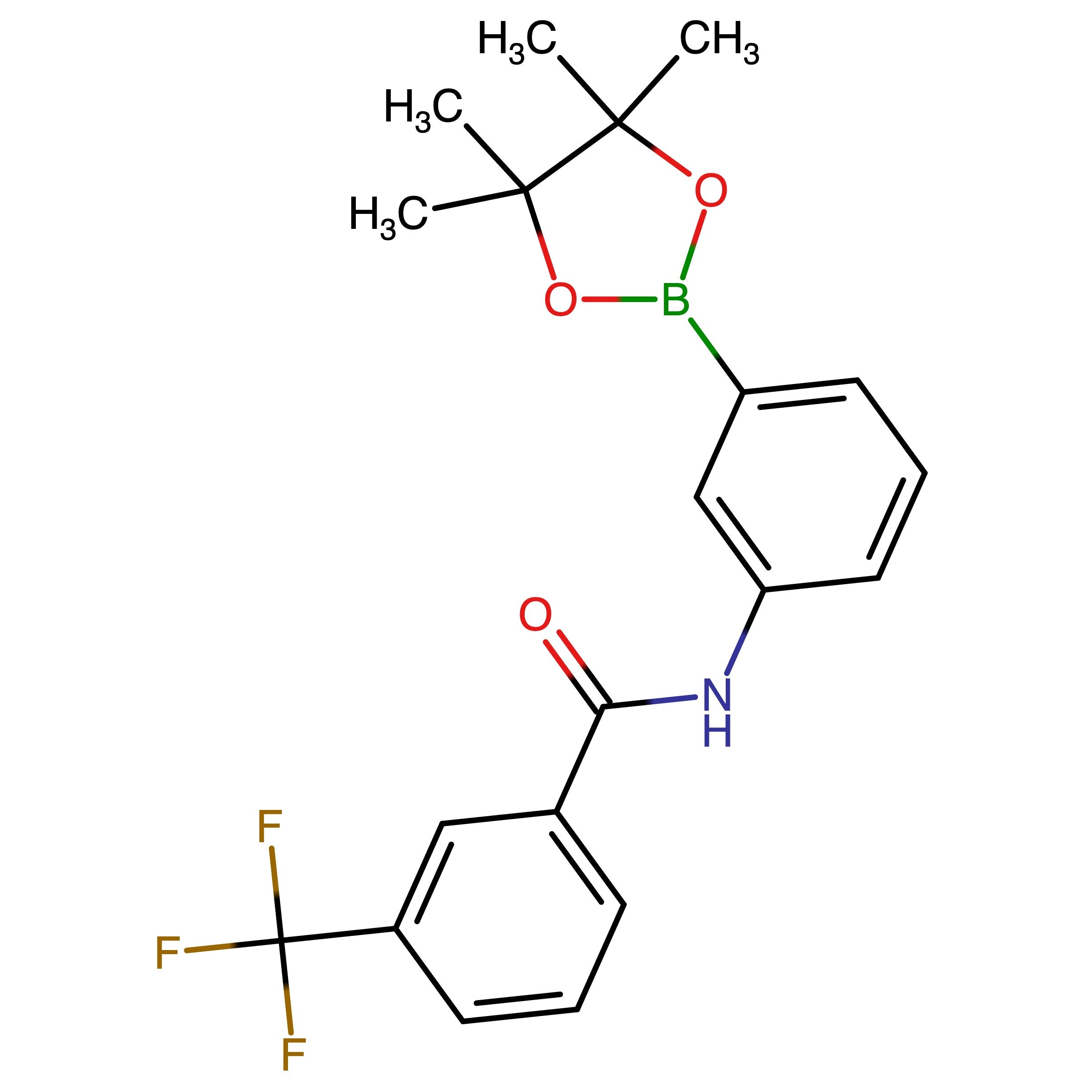 CAS 1225069-85-1 | 3-[3-(Trifluoromethyl)benzoylamino]benzene boronic acid pinacol ester | MFCD11844801