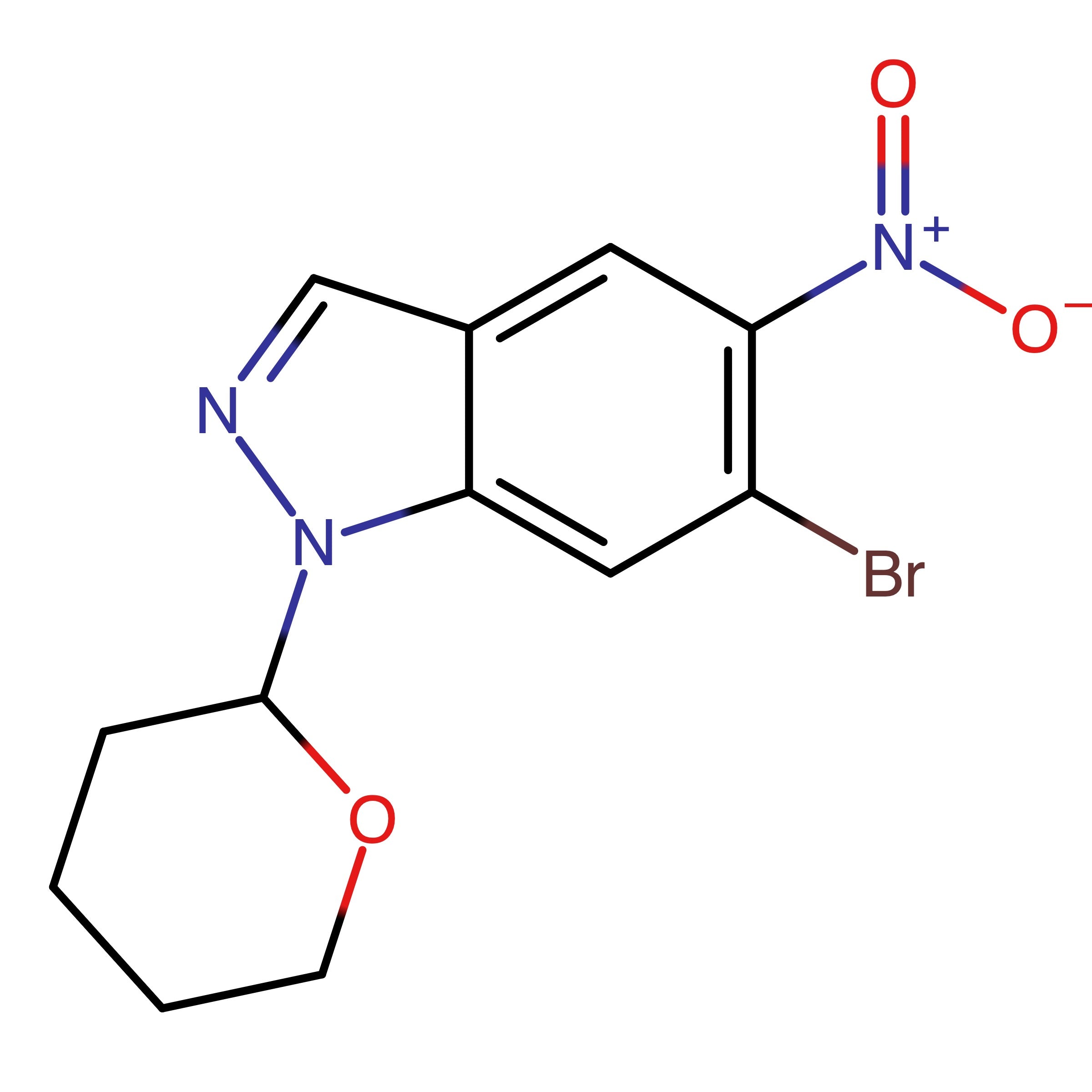 CAS RN 2072807-66-8 | 6-Bromo-5-nitro-1-(tetrahydro-2H-pyran-2-yl)-1H-indazole