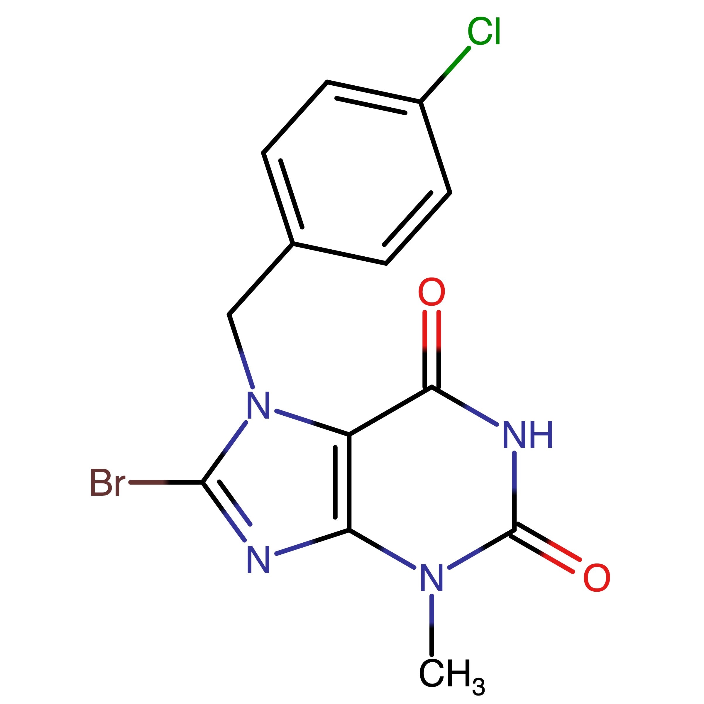 CAS RN 305862-71-9 | 8-Bromo-7-(4-chlorobenzyl)-3-methyl-3,7-dihydro-1H-purine-2,6-dione | MFCD01032082