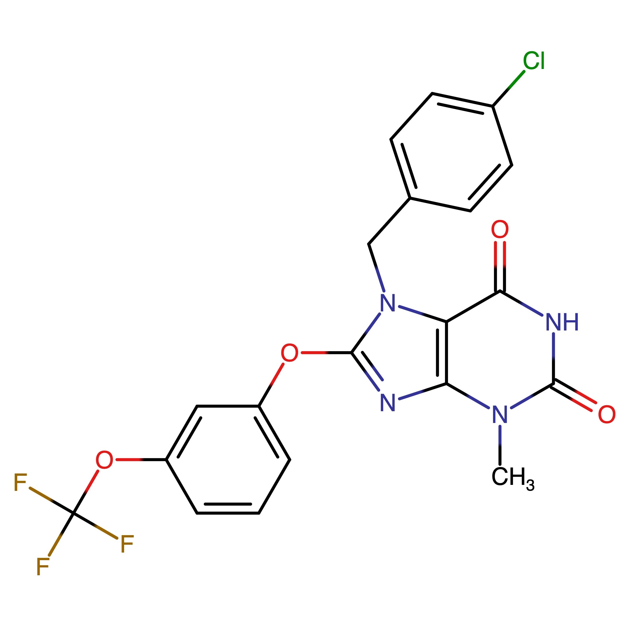 CAS RN 1628284-88-7 | 7-(4-Chlorobenzyl)-3-methyl-8-(3-(trifluoromethoxy)phenoxy)-3,7-dihydro-1H-purine-2,6-dione