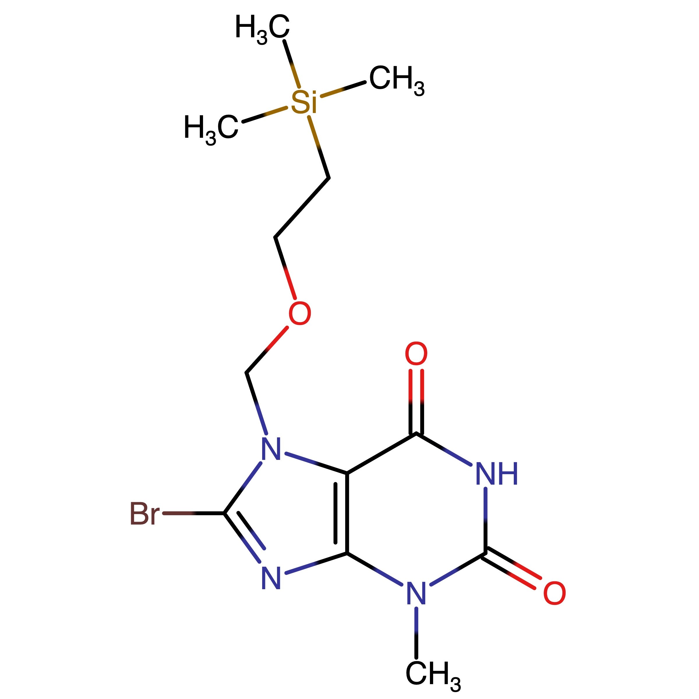 CAS RN 668271-95-2 | 8-Bromo-3-methyl-7-((2-(trimethylsilyl)ethoxy)methyl)-3,7-dihydro-1H-purine-2,6-dione