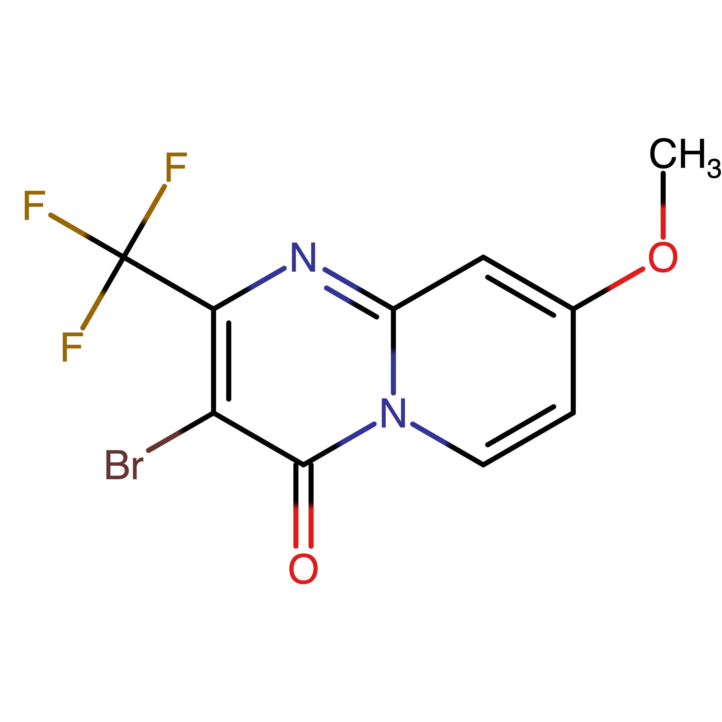 CAS RN 2206365-13-9 | 3-Bromo-8-methoxy-2-(trifluoromethyl)-4H-pyrido[1,2-a]pyrimidin-4-one | MFCD31652284