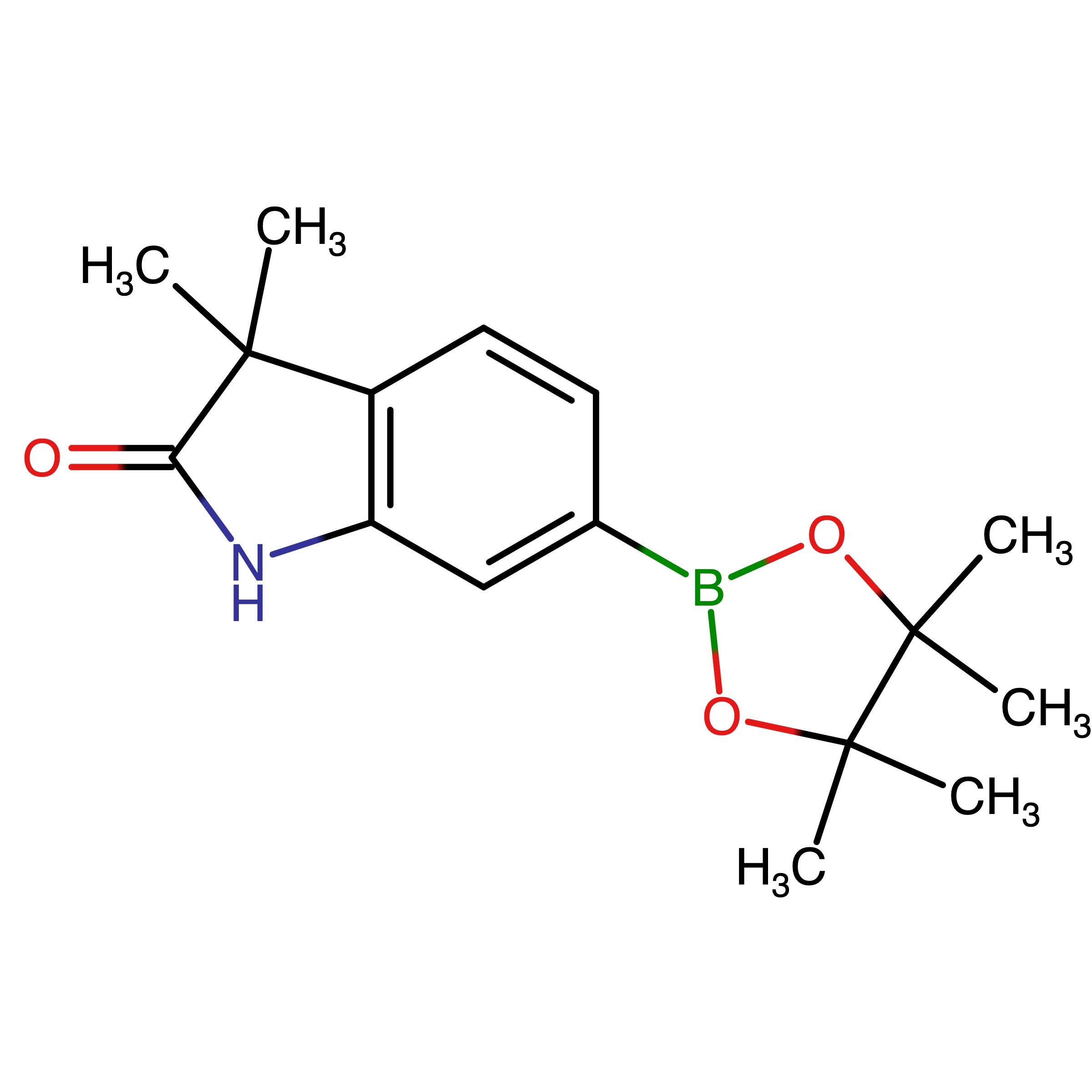 CAS RN 1190861-74-5 | 3,3-Dimethyl-6-(4,4,5,5-tetramethyl-1,3,2-dioxaborolan-2-yl)indolin-2-one | MFCD18384127