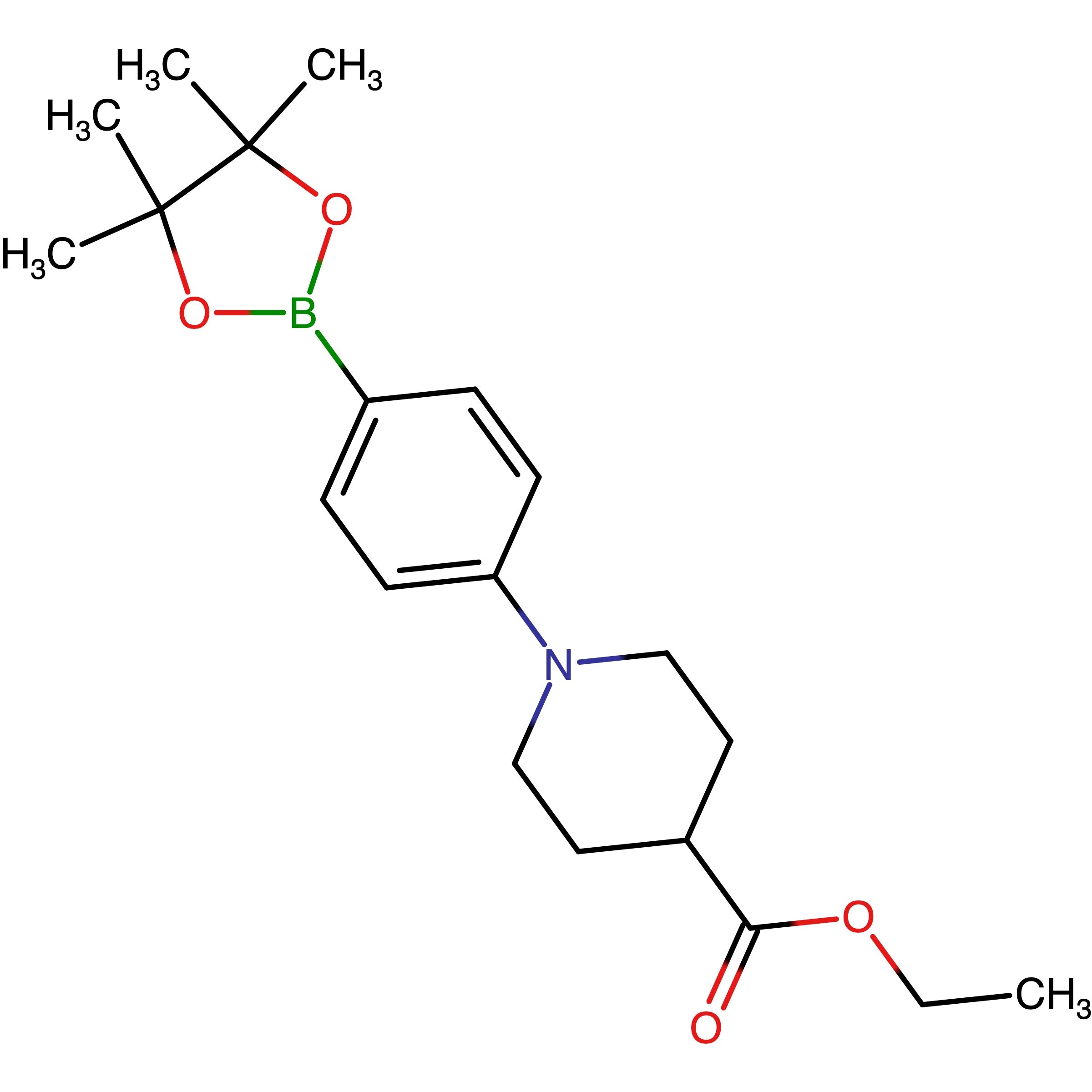 CAS RN 1639892-90-2 | Ethyl 1-(4-(4,4,5,5-tetramethyl-1,3,2-dioxaborolan-2-yl)phenyl)piperidine-4-carboxylate