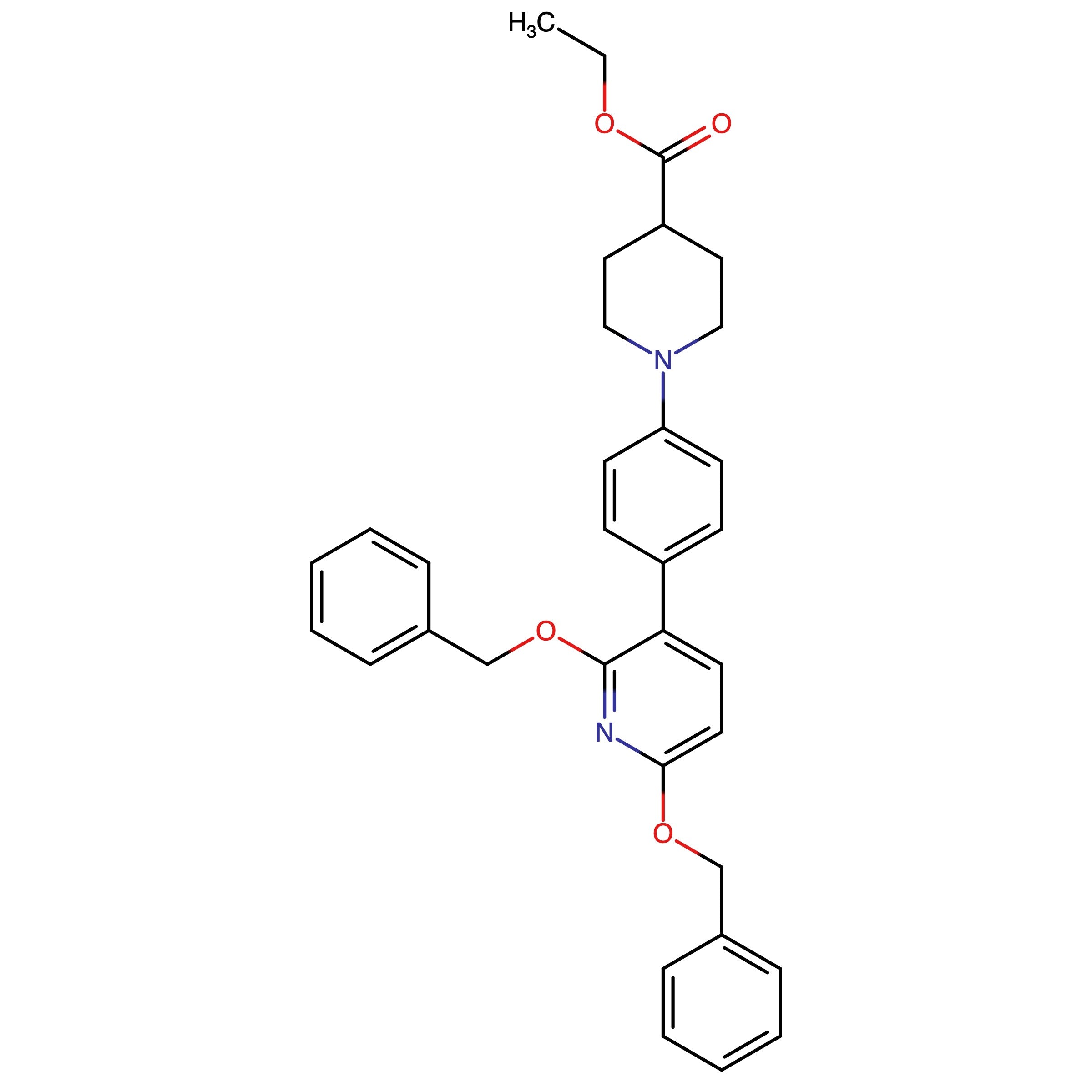 CAS RN 2902652-49-5 | Ethyl 1-(4-(2,6-bis(benzyloxy)pyridin-3-yl)phenyl)piperidine-4-carboxylate