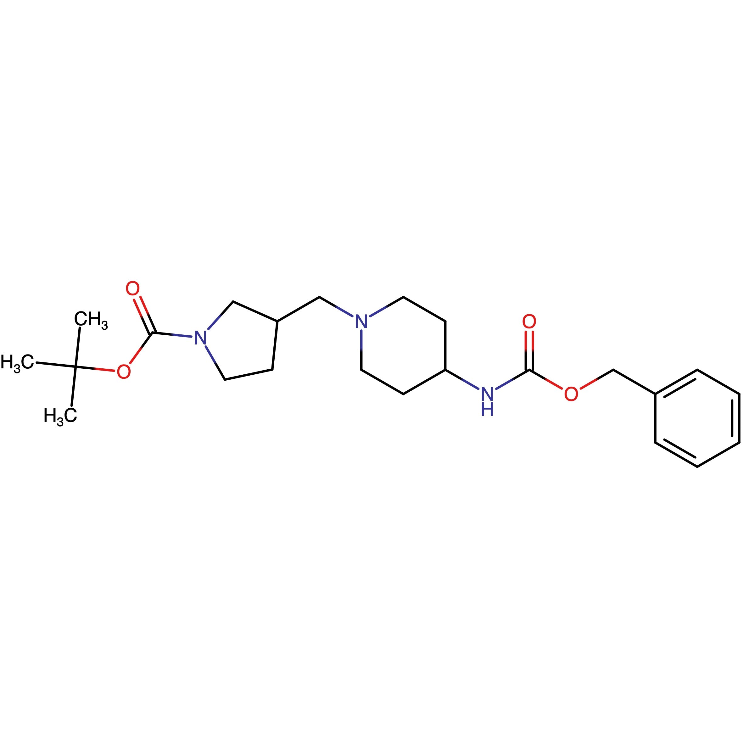 CAS RN 2901852-00-2 | tert-Butyl 3-((4-(((benzyloxy)carbonyl)amino)piperidin-1-yl)methyl)pyrrolidine-1-carboxylate