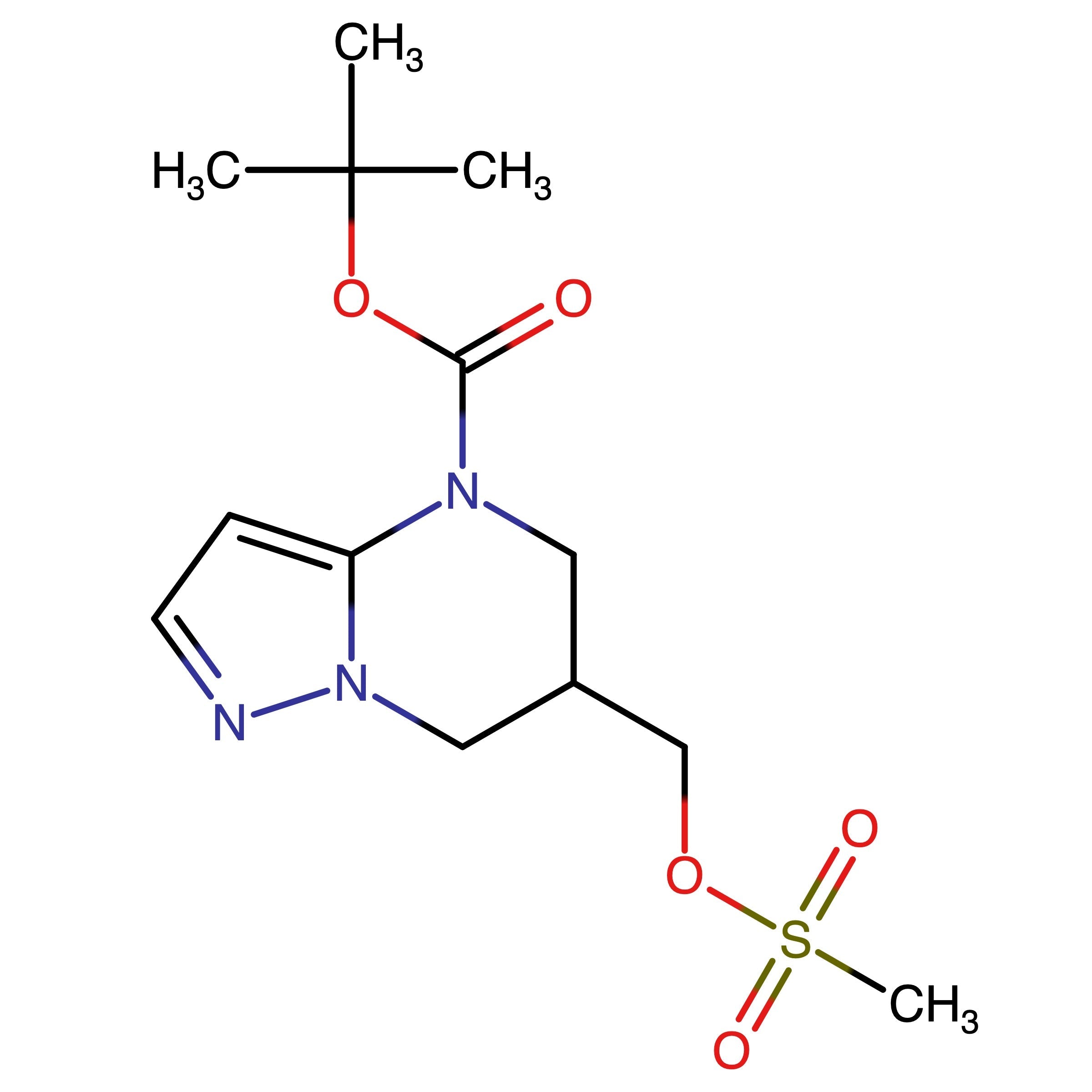 CAS RN 2946722-09-2 | tert-Butyl 6-(((methylsulfonyl)oxy)methyl)-6,7-dihydropyrazolo[1,5-a]pyrimidine-4(5H)-carboxylate