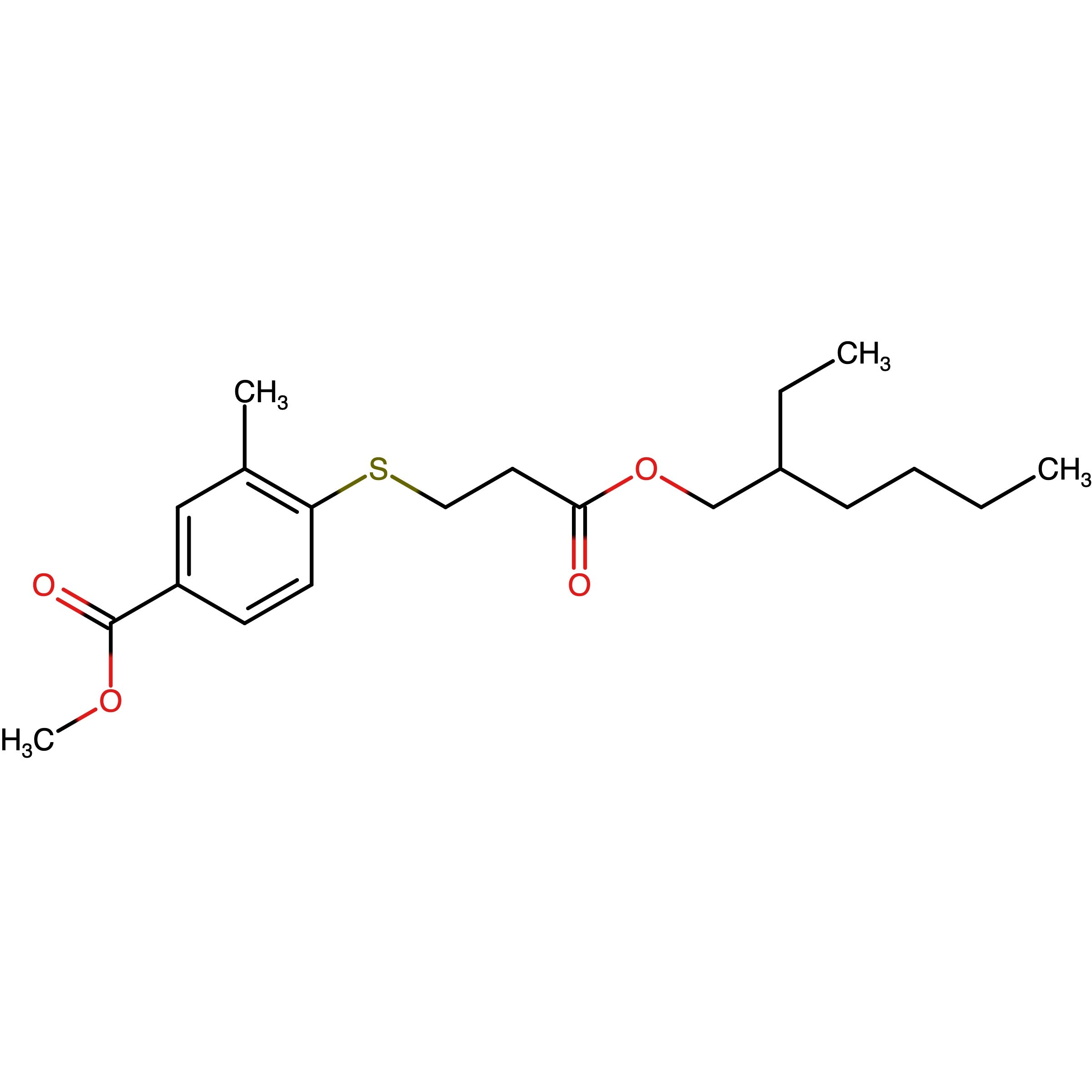 CAS RN 2362536-36-3 | Methyl 4-((3-((2-ethylhexyl)oxy)-3-oxopropyl)thio)-3-methylbenzoate
