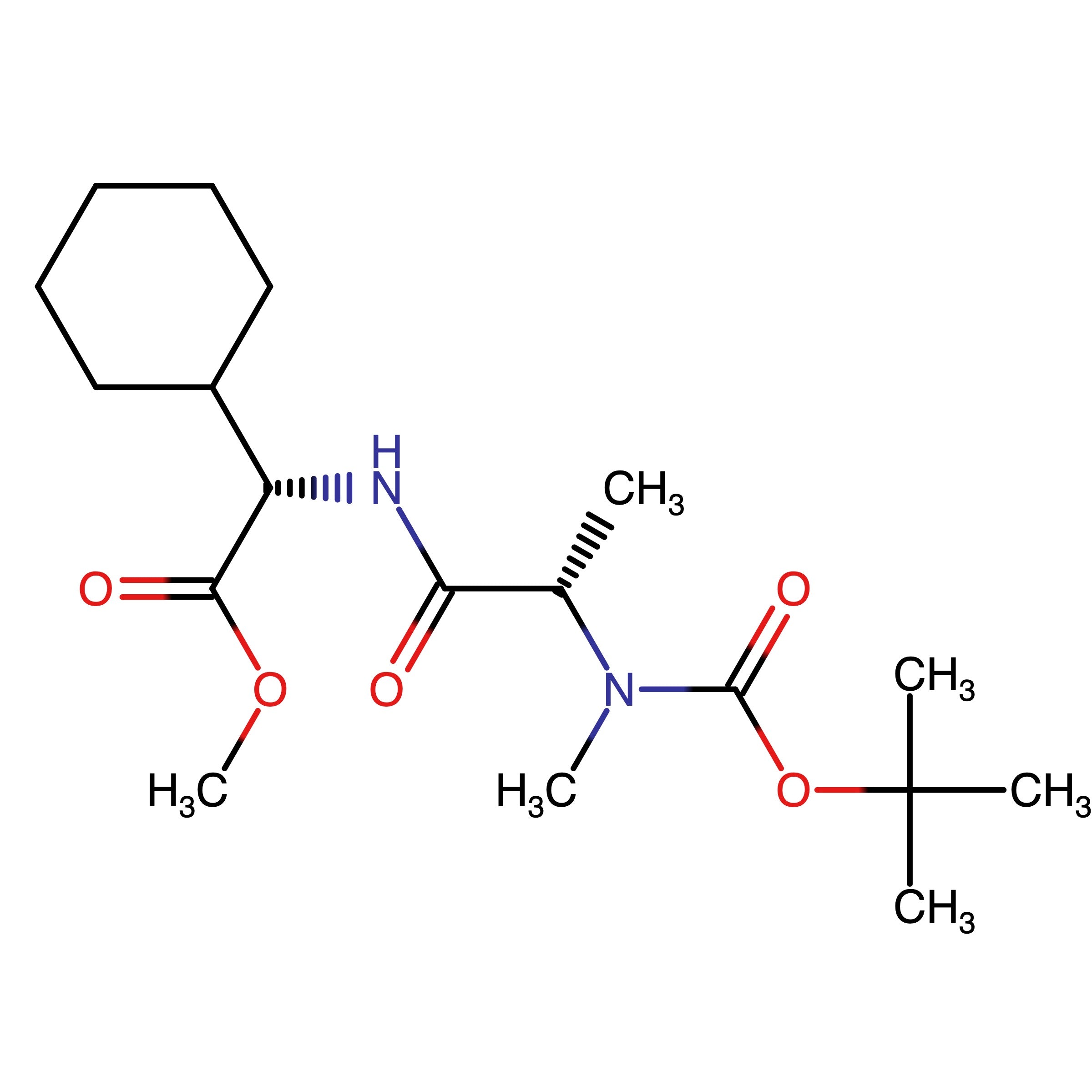 CAS RN 912338-14-8 | Methyl (S)-2-((S)-2-((tert-butoxycarbonyl)(methyl)amino)propanamido)-2-cyclohexylacetate