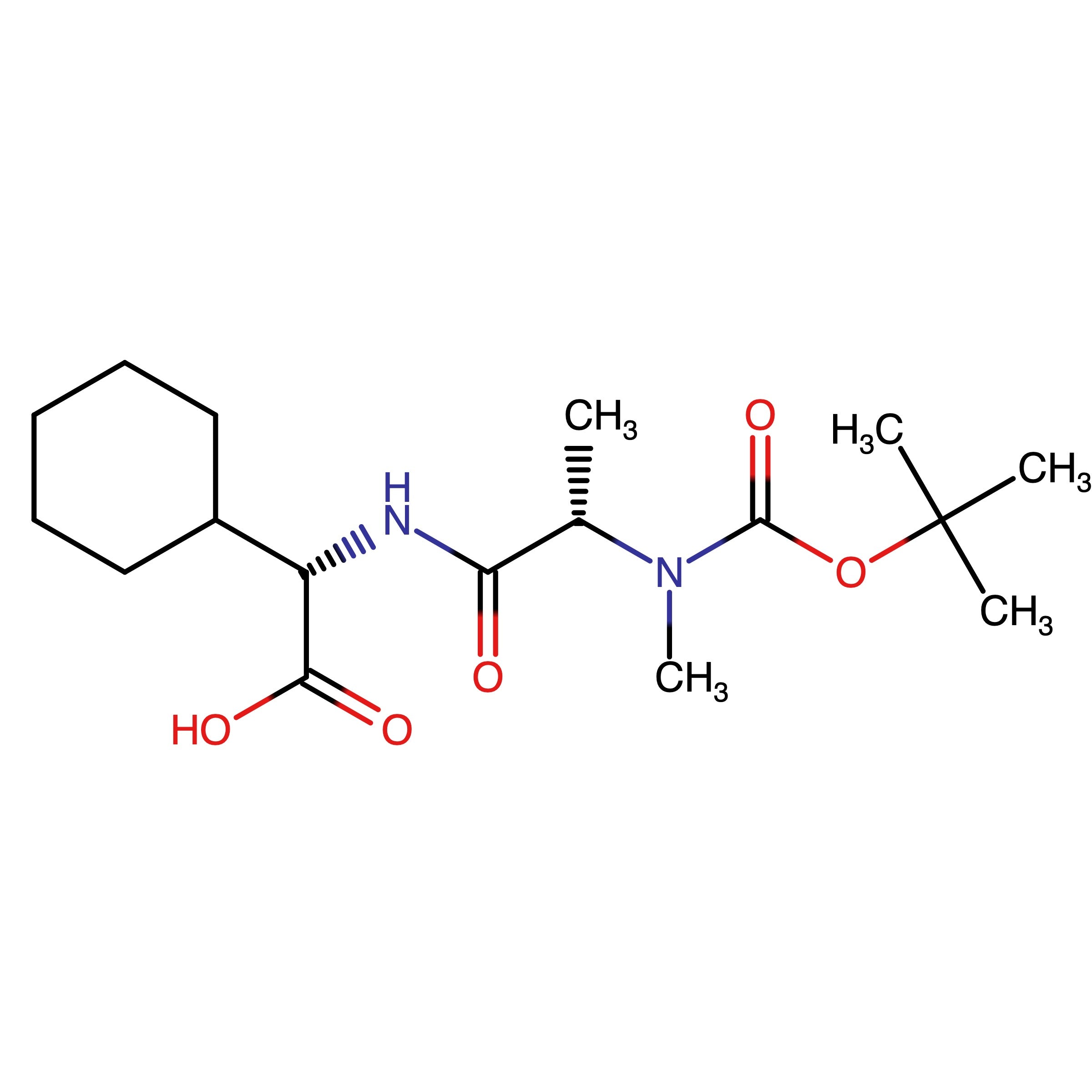 CAS RN 894789-27-6 | (S)-2-((S)-2-((tert-Butoxycarbonyl)(methyl)amino)propanamido)-2-cyclohexylacetic acid