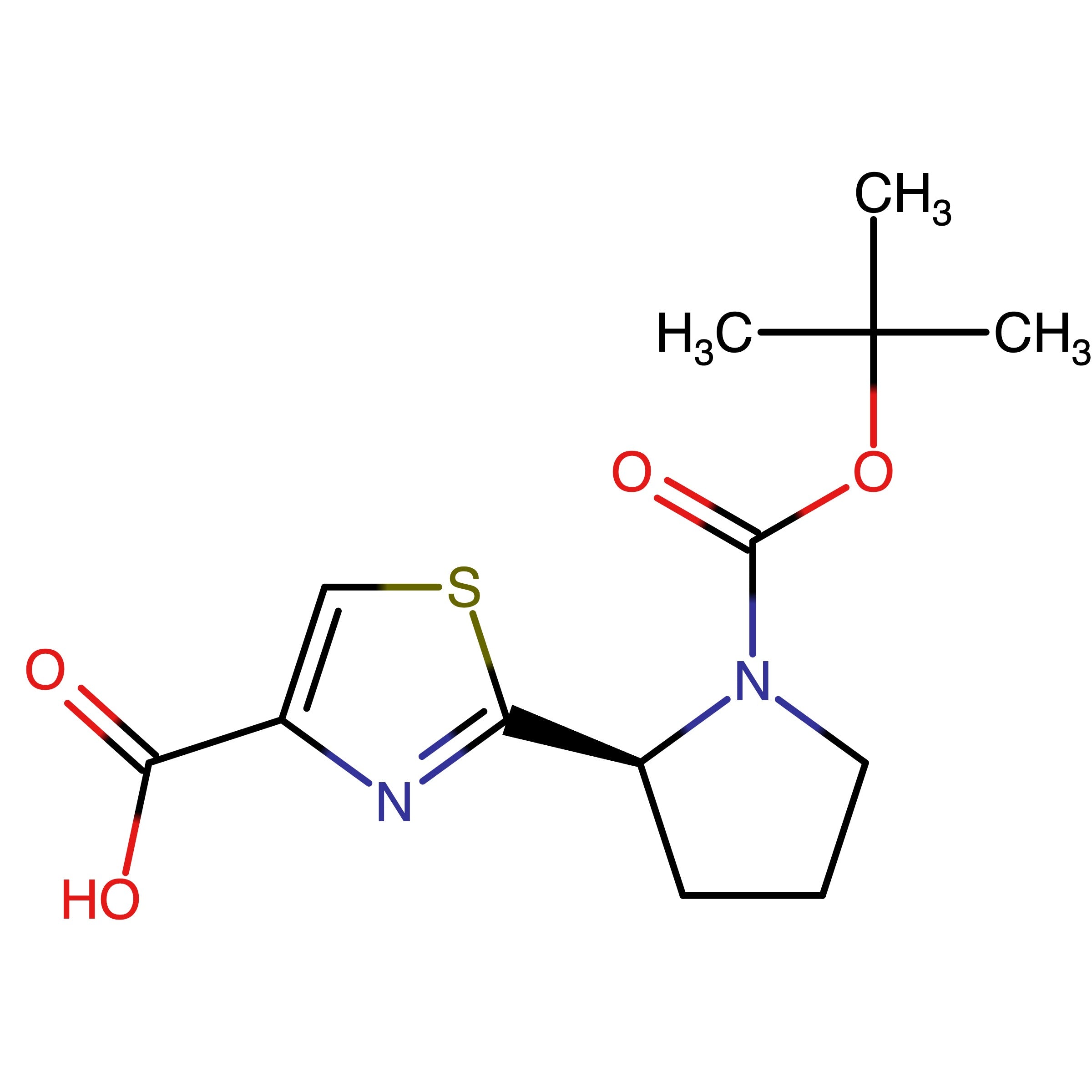 CAS RN 251349-54-9 | (S)-2-(1-(tert-Butoxycarbonyl)pyrrolidin-2-yl)thiazole-4-carboxylic acid