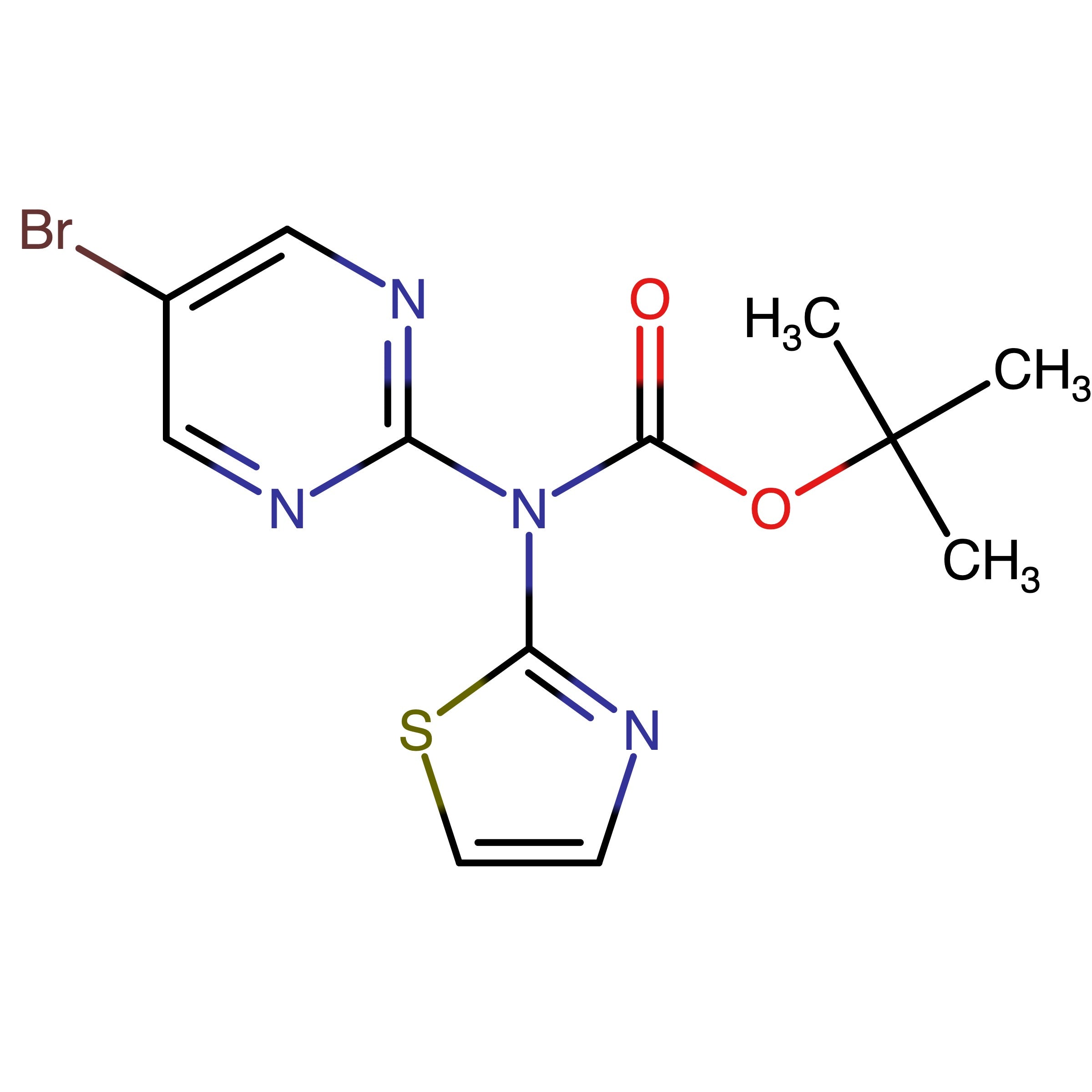 CAS RN 2073912-02-2 | tert-Butyl (5-bromopyrimidin-2-yl)(thiazol-2-yl)carbamate